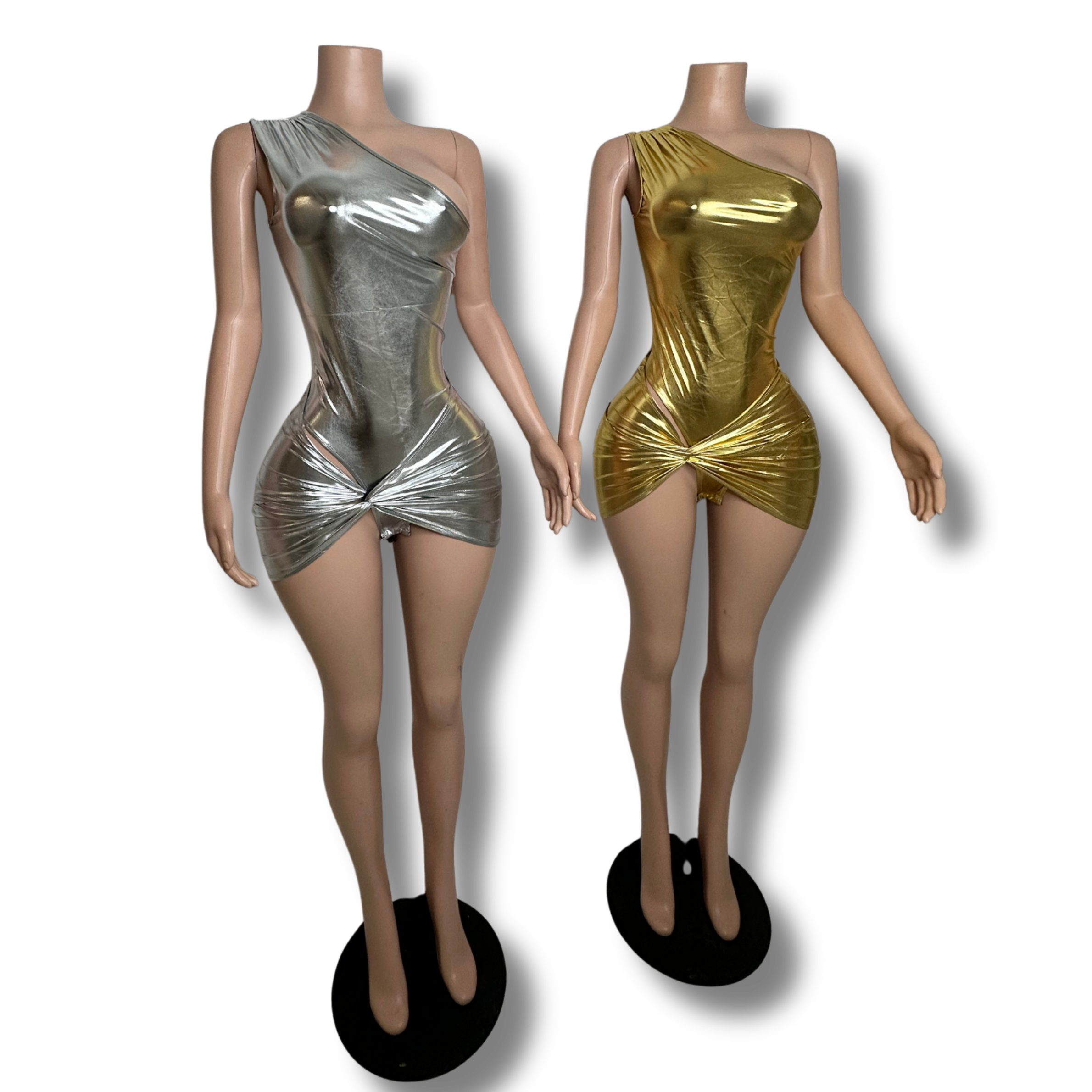 Metallic Skirt Set