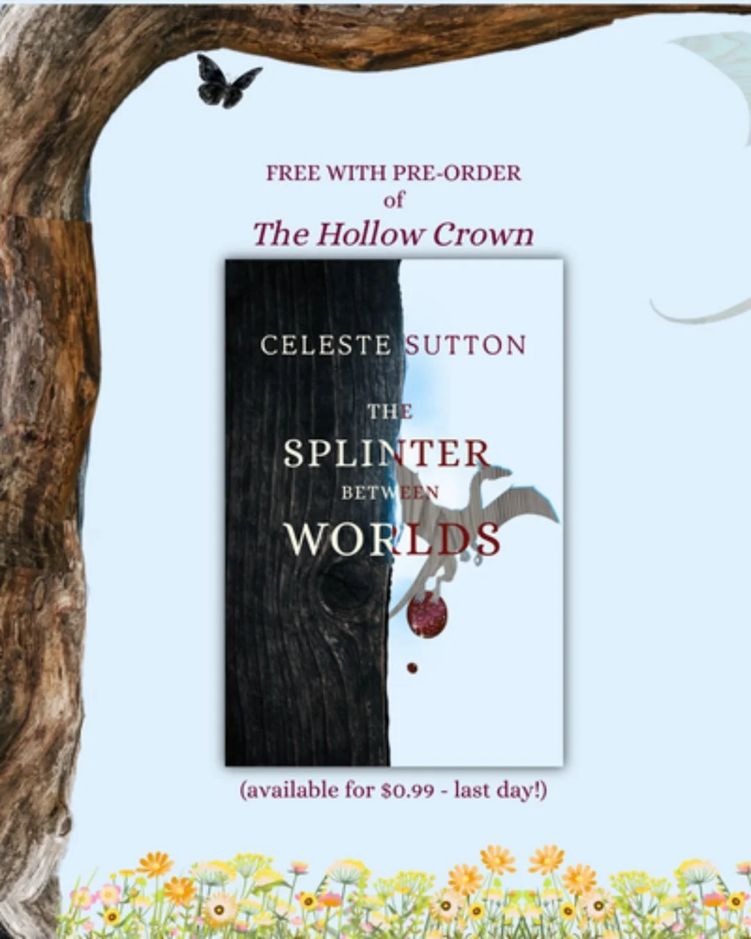 The Hollow Crown, Book 2 in the Her Dark Inheritance series, comes out TOMORROW! ✨ 
Pre-order on Amazon for $0.99 and receive an exclusive bonus. (Just fill out the form linked in my bio and zwoop - this li&rsquo;l beauty will land in your inbox!)

W