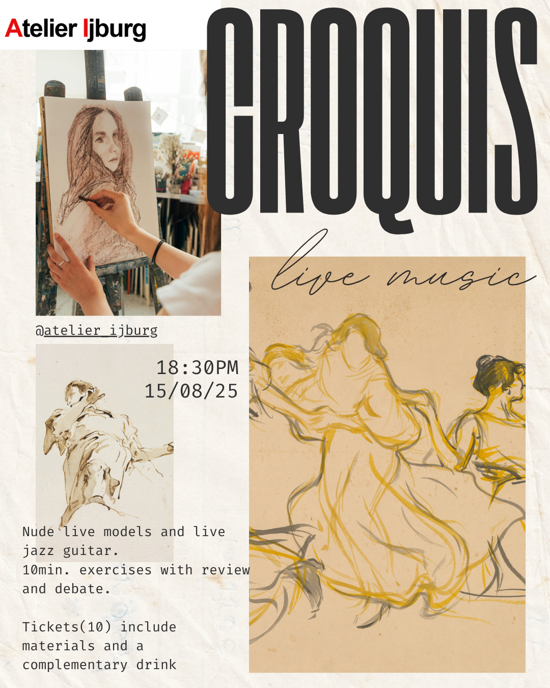 Croquis' and live music