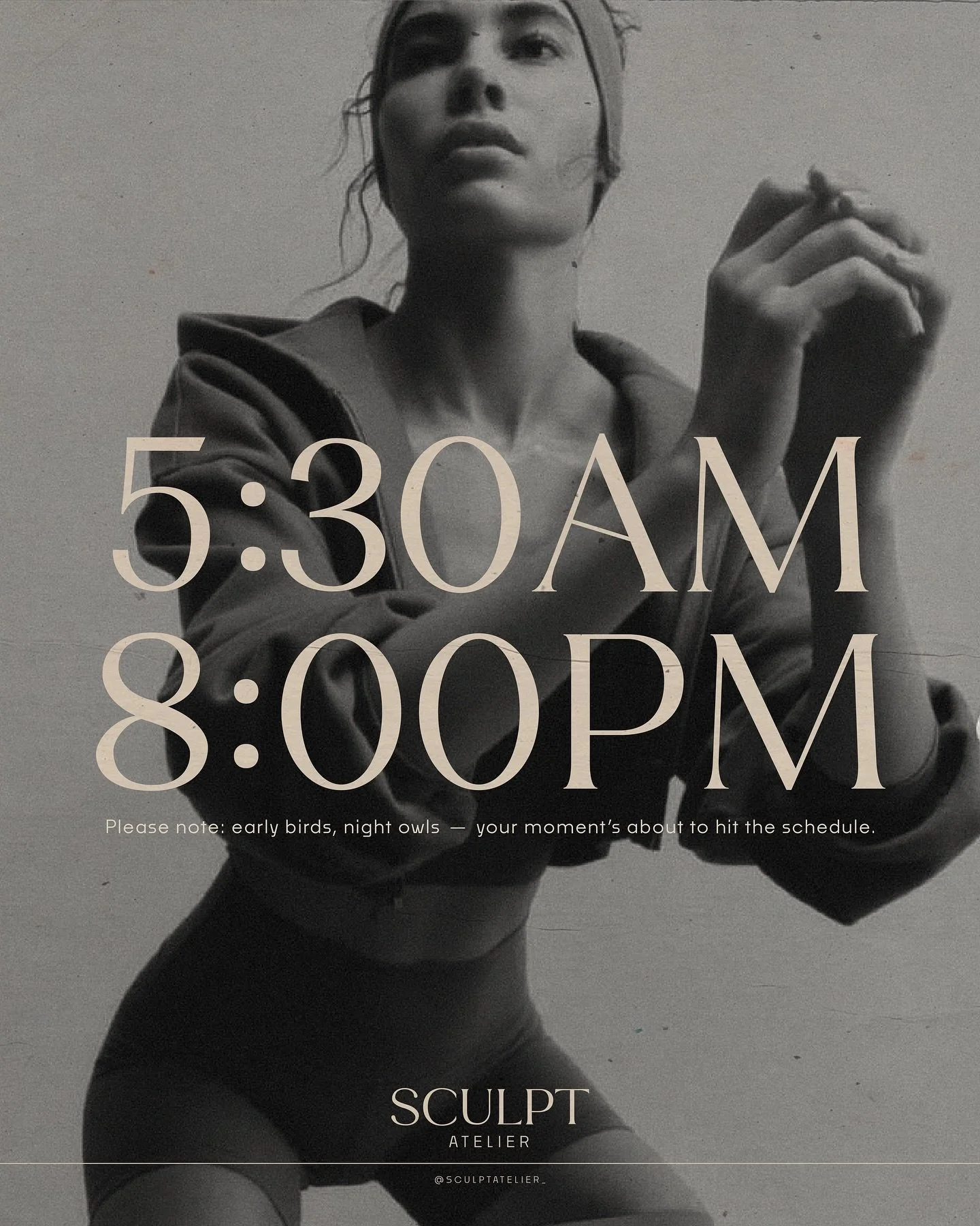 whether its morning or night, we’re so happy your here. 
✨keep a look out for some new class additions coming to the Sculpt schedule soon 👀