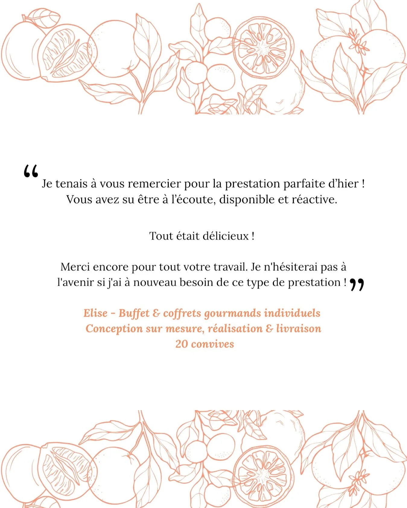 💛 Faire plaisir 💛

Faire plaisir et contribuer &agrave; un joli moment de partage autour de creations savoureuses &amp; raisonn&eacute;es est mon moteur. Un tr&egrave;s grand merci &agrave; Elise pour sa confiance, c&rsquo;&eacute;tait un vrai bonh