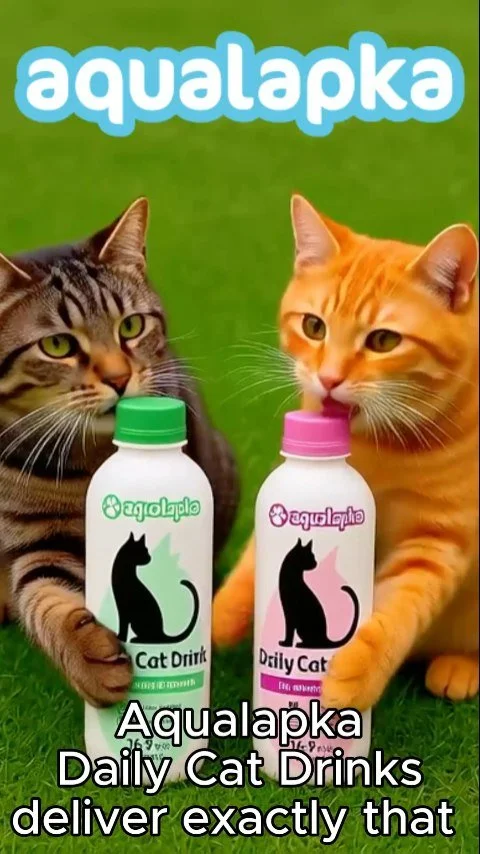 🐾 Keep your kitty purring with Aqualapka Daily Cat Drinks! 💧 Packed with essential vitamins & minerals, our enriched water boosts hydration & keeps active cats energetic & strong. ✨ Your pet’s health is our #1 priority! #Aqualapka