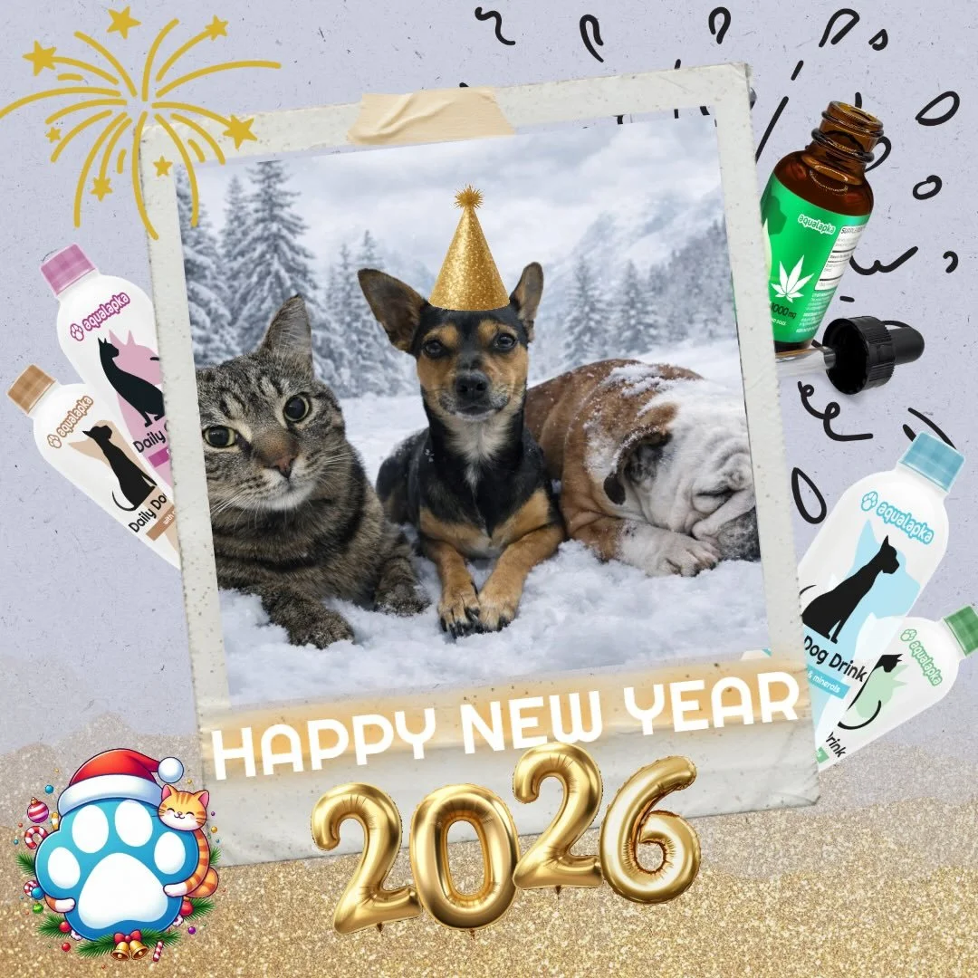 Cheers to a pawsome 2026 filled with tail-wags, purrs, and endless adventures! 🐶🐱🎉 As we kick off the new year, let&rsquo;s prioritize our furry family members&rsquo; well-being with Aqualapka&rsquo;s innovative hydration drinks and natural wellne