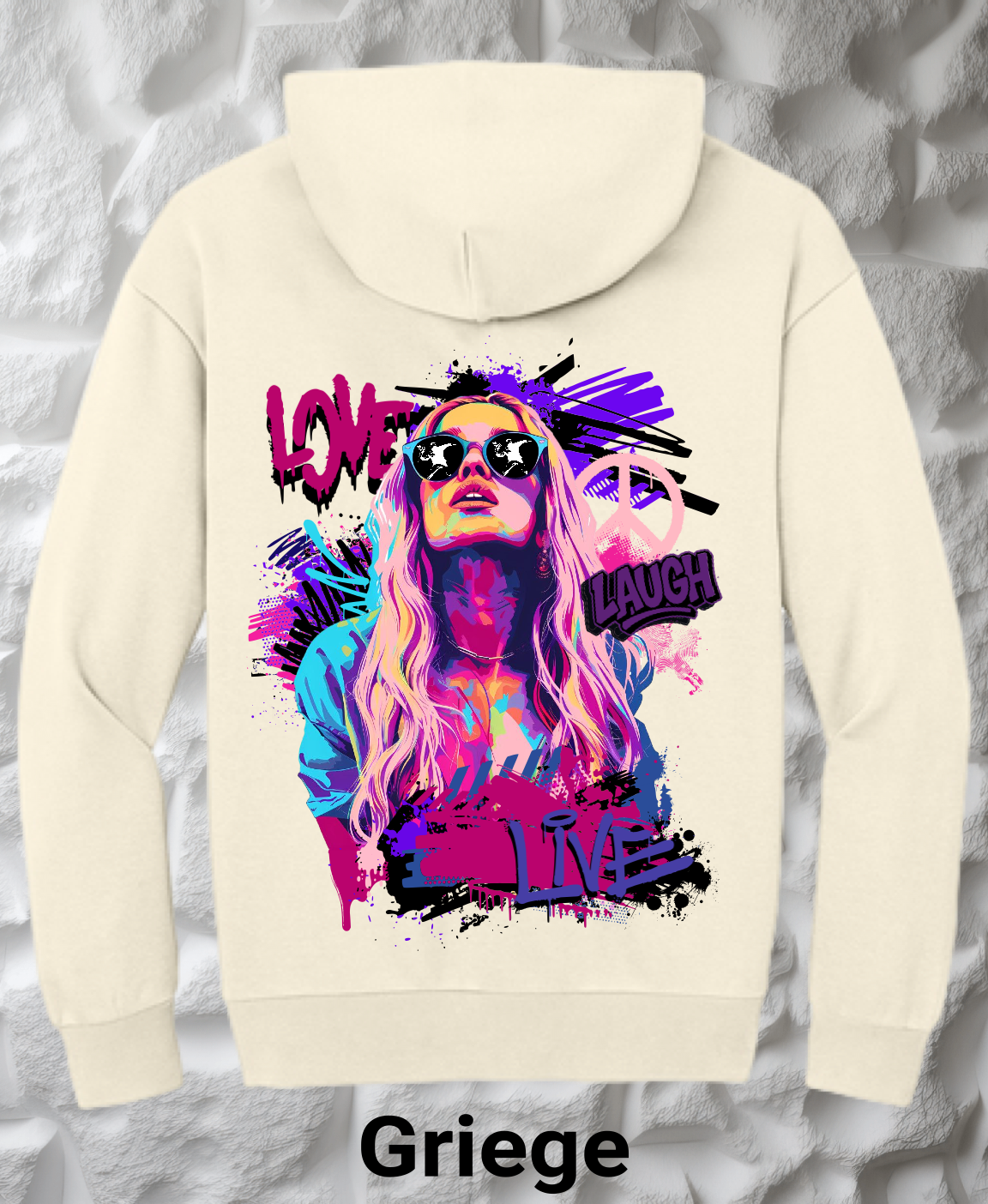 Love-Laugh-Live Flower Bomber Hoodie