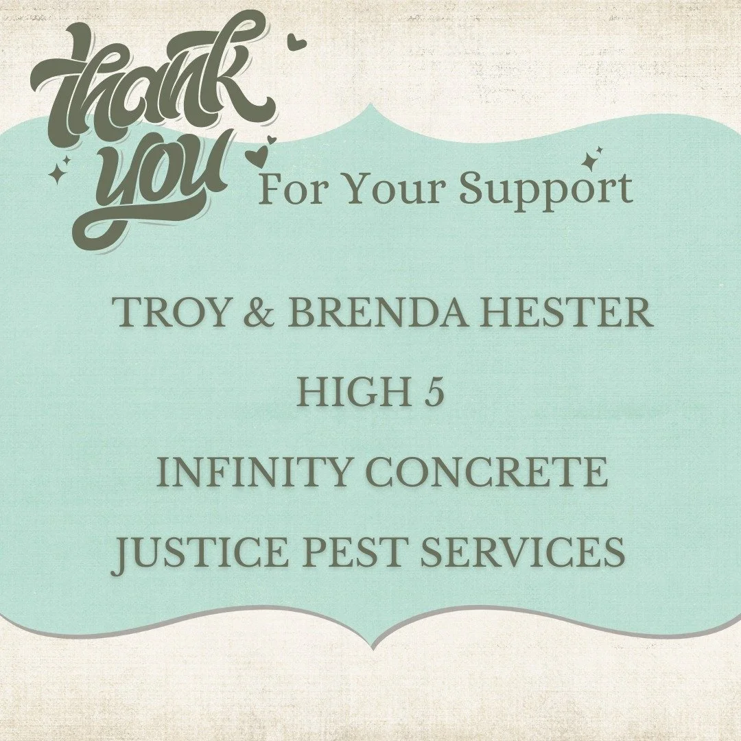 Thank you to our GOLD Sponsors: Troy &amp; Brenda Hester, @bowlhigh5 , @infinity_concrete_construction, and @justicepestservices 

Your generosity fuels opportunities from socials and life skills classes to sports, community events, and beyond. Becau