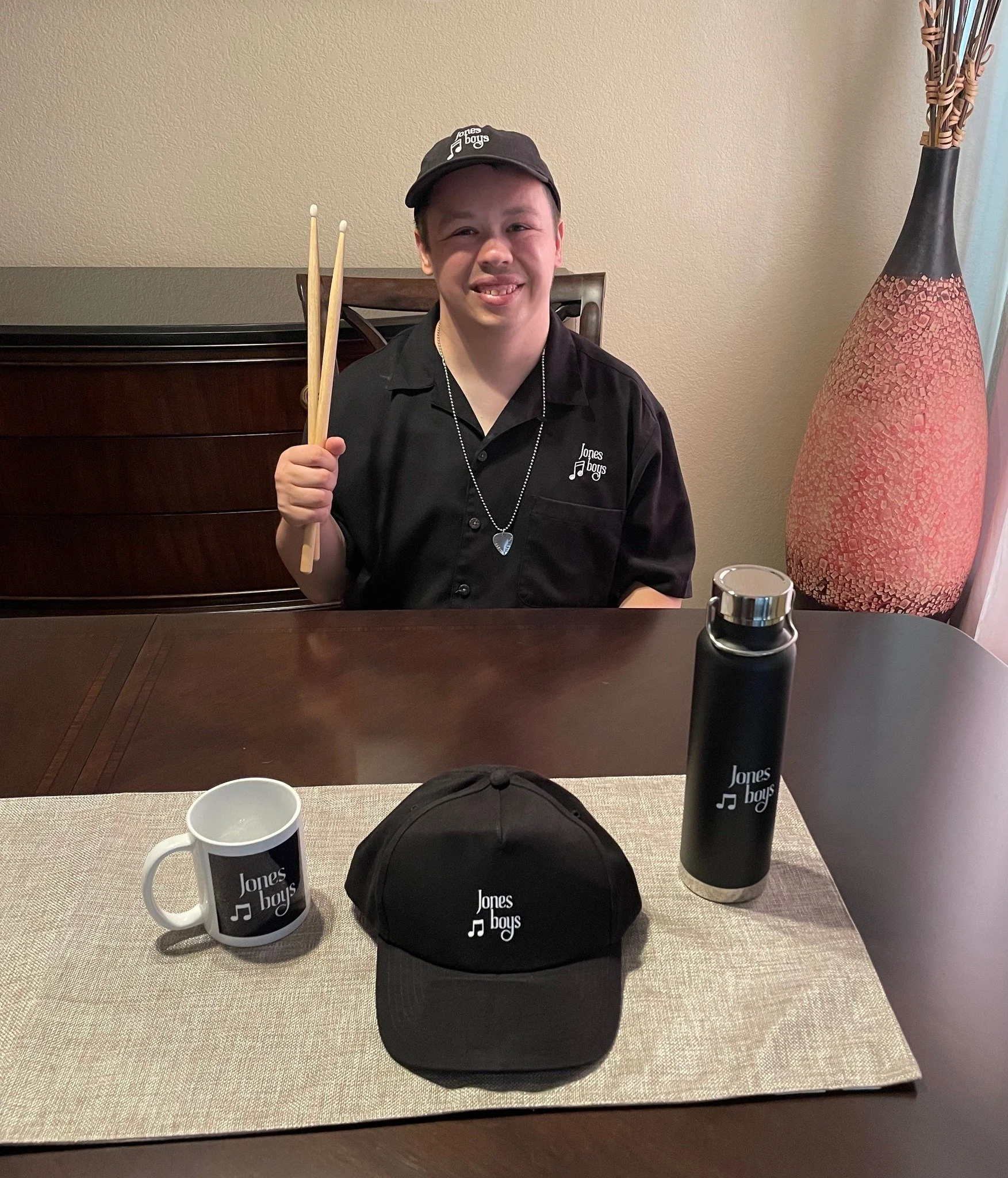 Jones Boys Fans, this Silent Auction item is for you! Love Zach&rsquo;s incredible drumming and the music he makes with his dad? Now&rsquo;s your chance to take home the Ultimate Jones Boys Fan Kit! Start your morning with a Jones Boys mug, keep refr