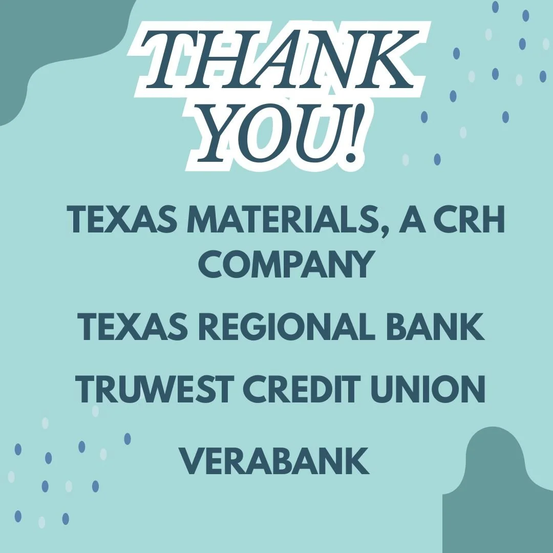 We are so grateful for our incredible Gold Sponsors for our upcoming Tutus &amp; Ties Fun Run:  @texasmaterials , @texasregionalbank , @truwestcu , and @verabank.na 
Your generosity helps AIMers continue to learn, grow, and thrive in a community buil