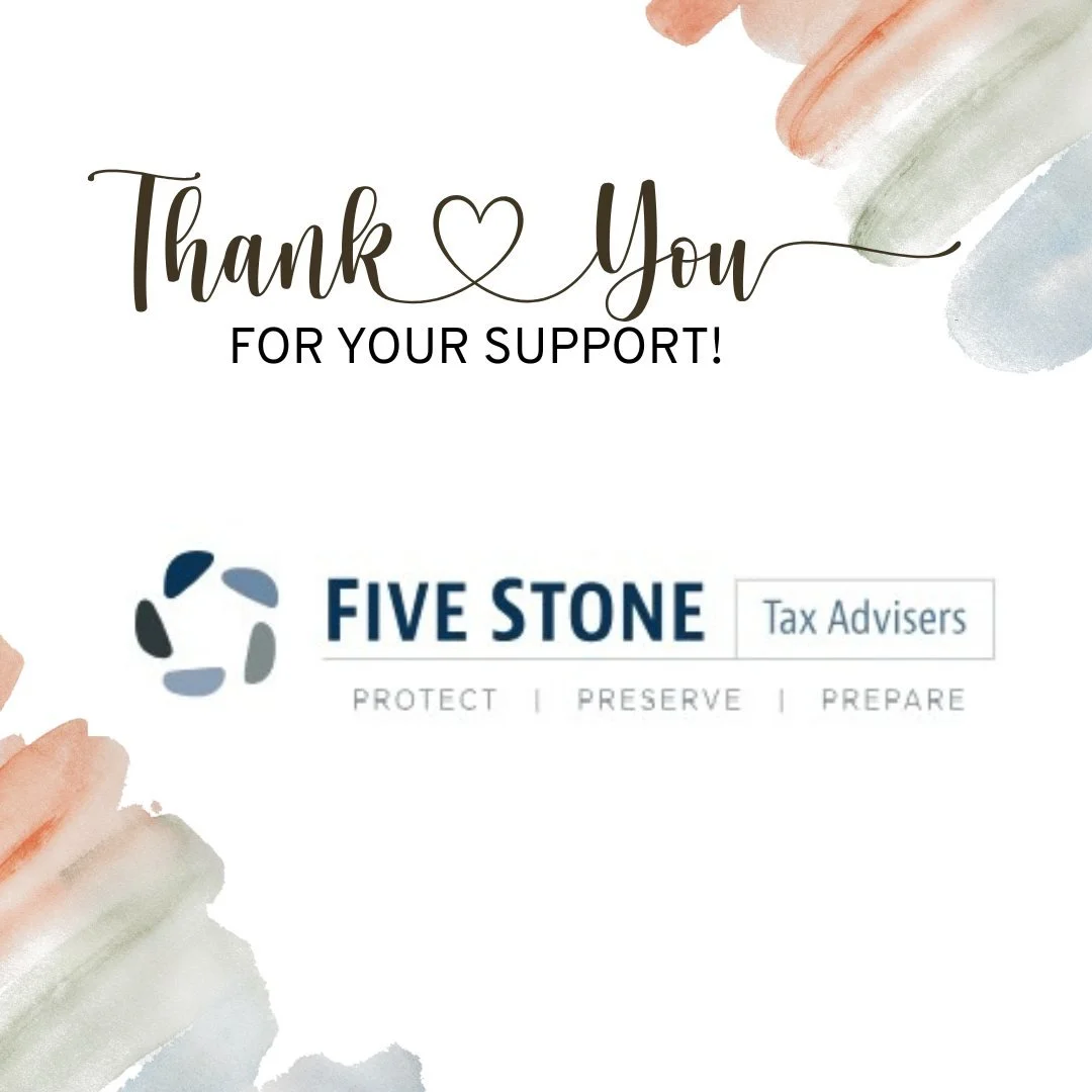 Thank you Platinum Sponsor Five Stone Tax Advisers for your extraordinary generosity and support for the AIM community!
