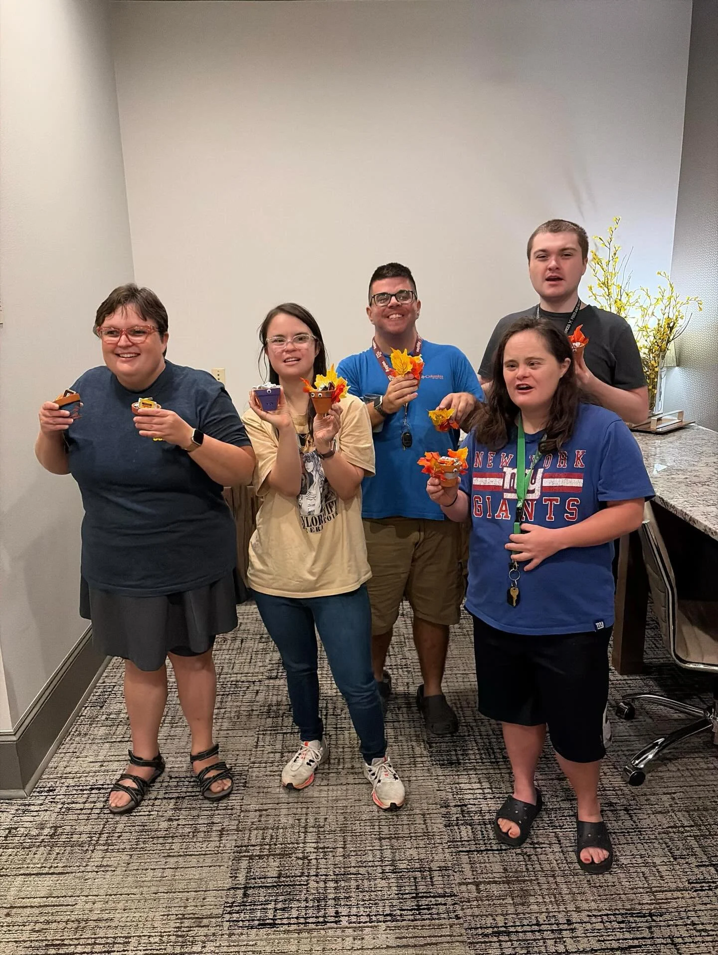In Funnel Club last night, AIMers celebrated the giving season by making festive &quot;turkeys&quot; filled with treats for family and friends. The creative juices were flowing as they made traditional looking turkeys, minion turkeys, and southwester