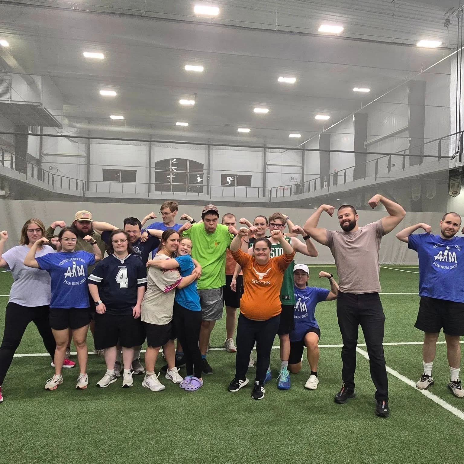#ThrowbackThursday to last week's workout session at @hillcountryindoor. Health and wellness is a big part of any adult's life, and it's no different for our AIMers. Thanks to our amazing volunteerswho help lead these sessions and support AIMers on t