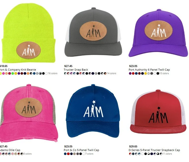 It's National Hat Day! Did you know you could purchase AIM swag, including hats from @americansolutionsforbusiness ? If you buy a hat or other AIM-branded items, ASB will donate 10% of your purchase to AIM! https://www.asbshops.com/00527/carley-yobbi