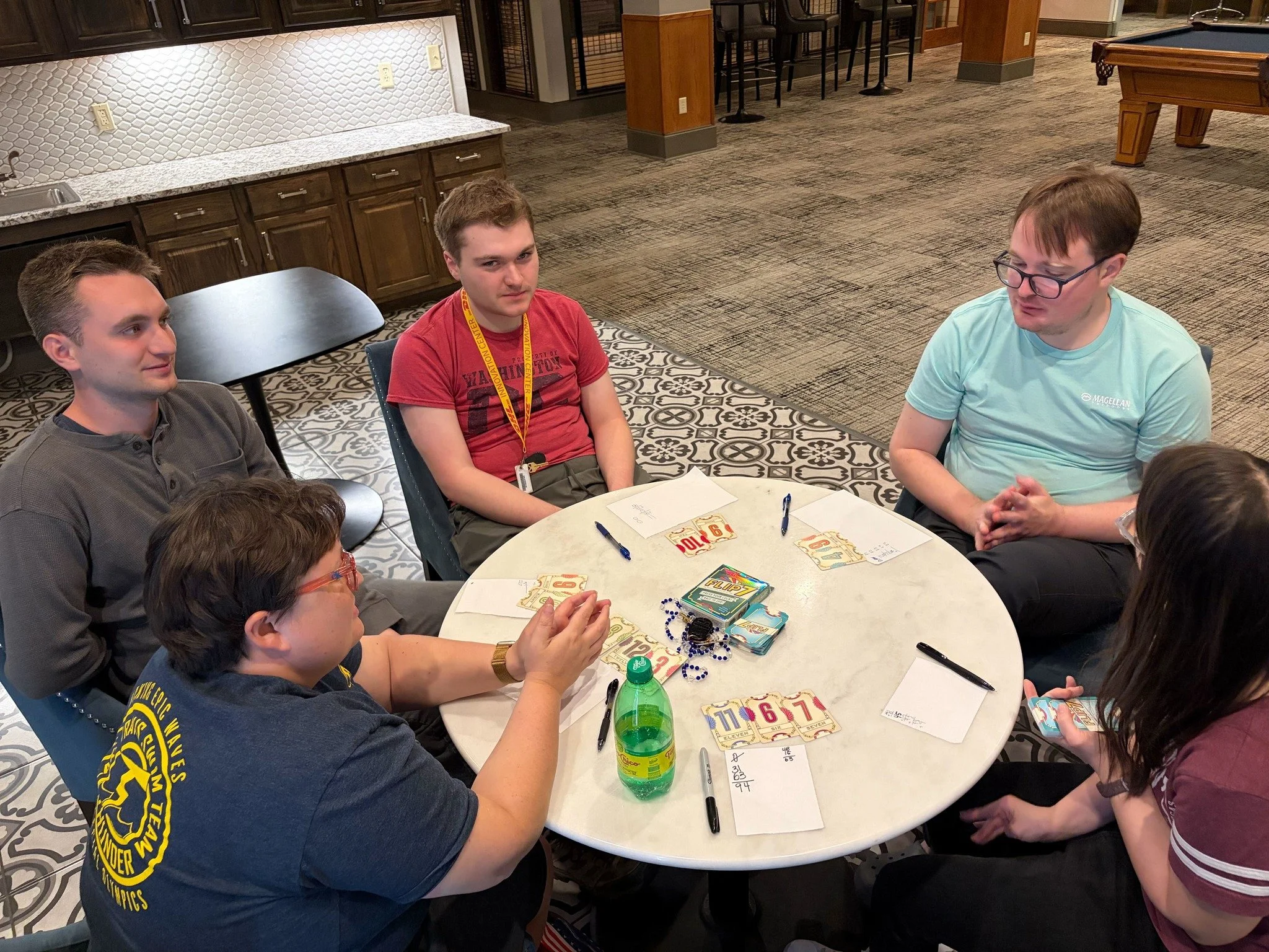 Flip 7 was a 10/10 at Funnel Club last week!
Fun, strategy, math skills, and lots of laughs.

Programs like Funnel Club are made possible through your support. As Amplify Austin approaches, help us continue creating opportunities for AIMers to grow, 