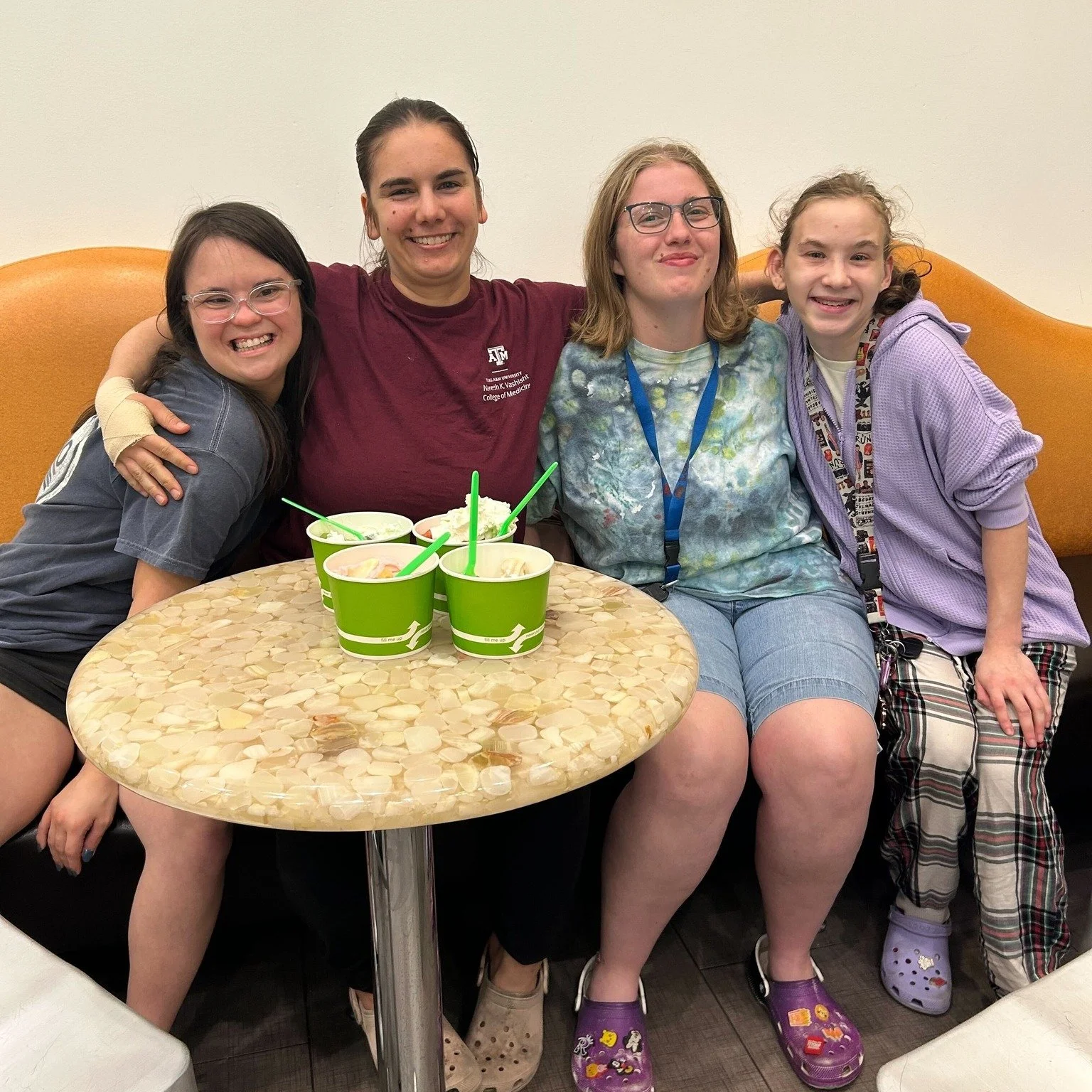 Sweet treats and even sweeter friendships! Nothing beats a night out enjoying ice cream and time together. Moments like these are what AIM is all about. Connection, laughter, and building community one scoop at a time.