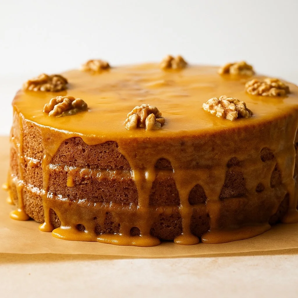 ☀️Golden sponge cake, with walnuts and yolk cream