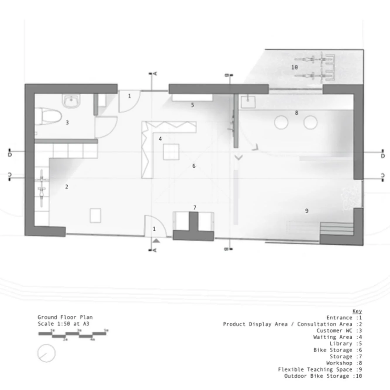 Designing a bicycle shop and workshop for @women_in_tandem . A flexible and adaptable building providing a safe space for women.
π²π²π²π²π²π²π²π²
-Floor Plan
-Site Plan
-Isometric