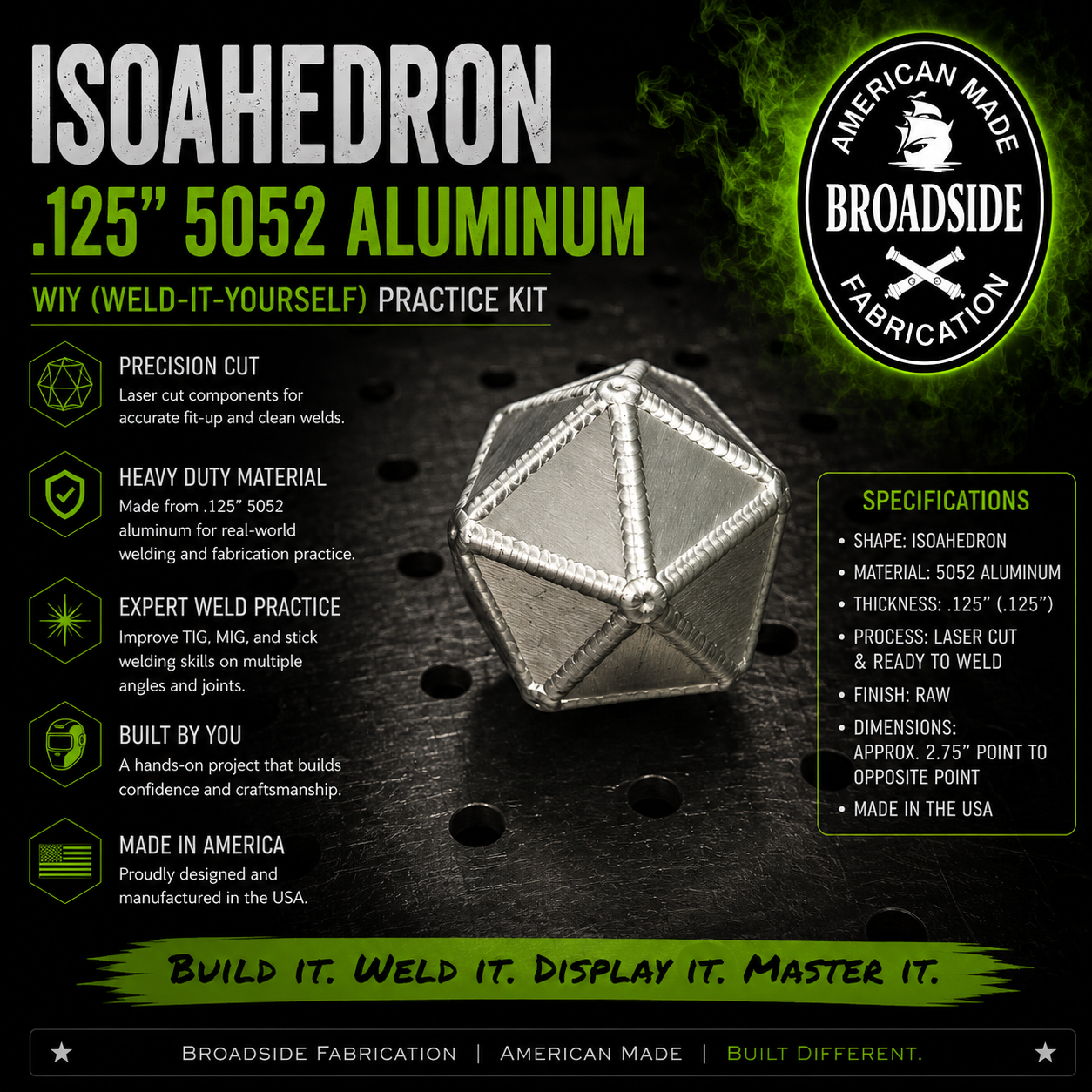 Aluminum Icosahedron WIY practice kit