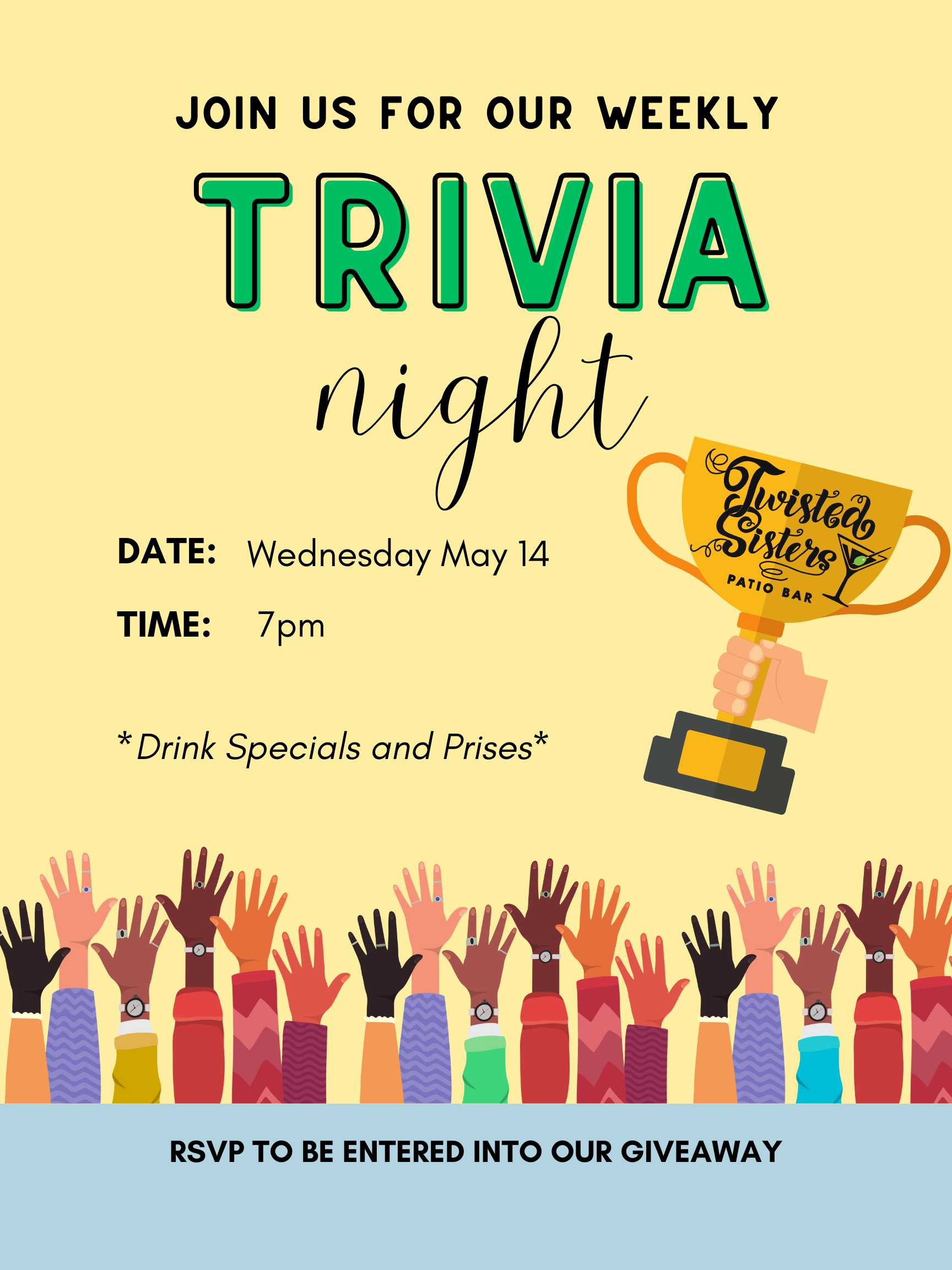 Yellow Red Trivia Night Fundraiser Portrait Poster.png
