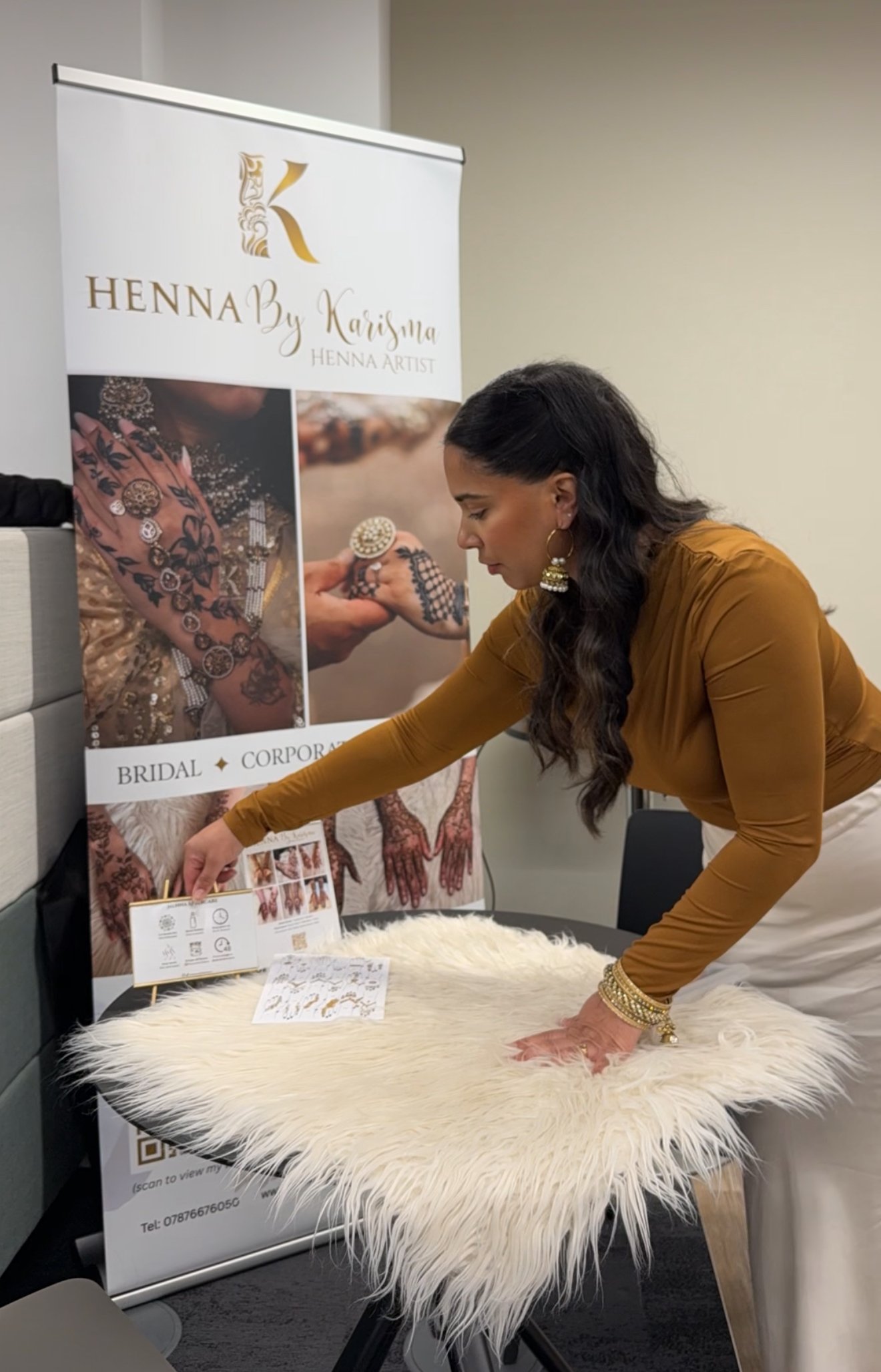 henna artist at corporate event