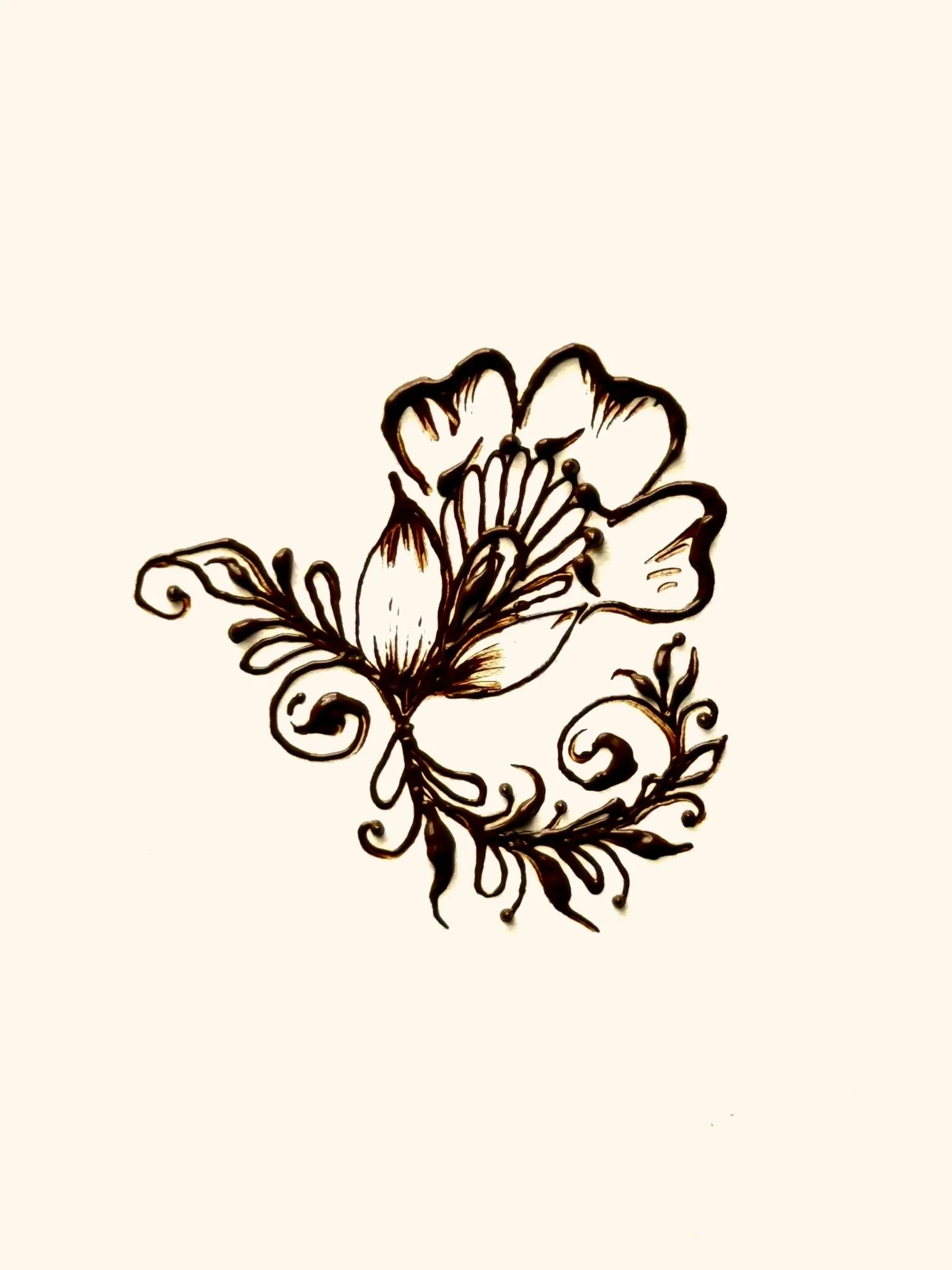 elegant dainty florals and vines with natural henna