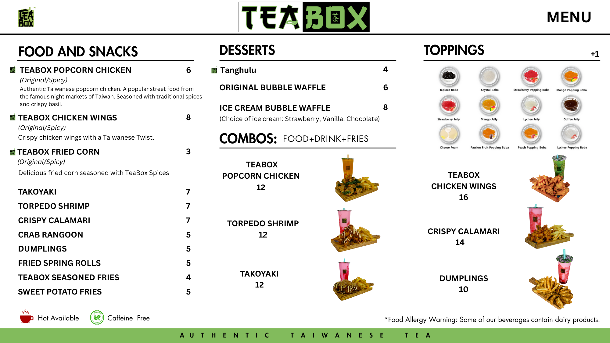 Menu — teabox.tx