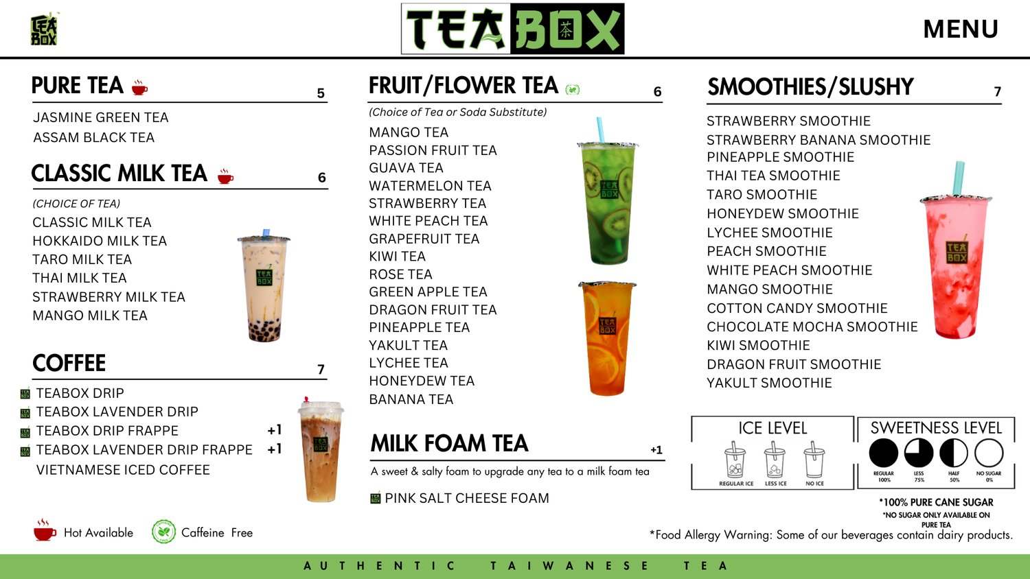 Menu — teabox.tx