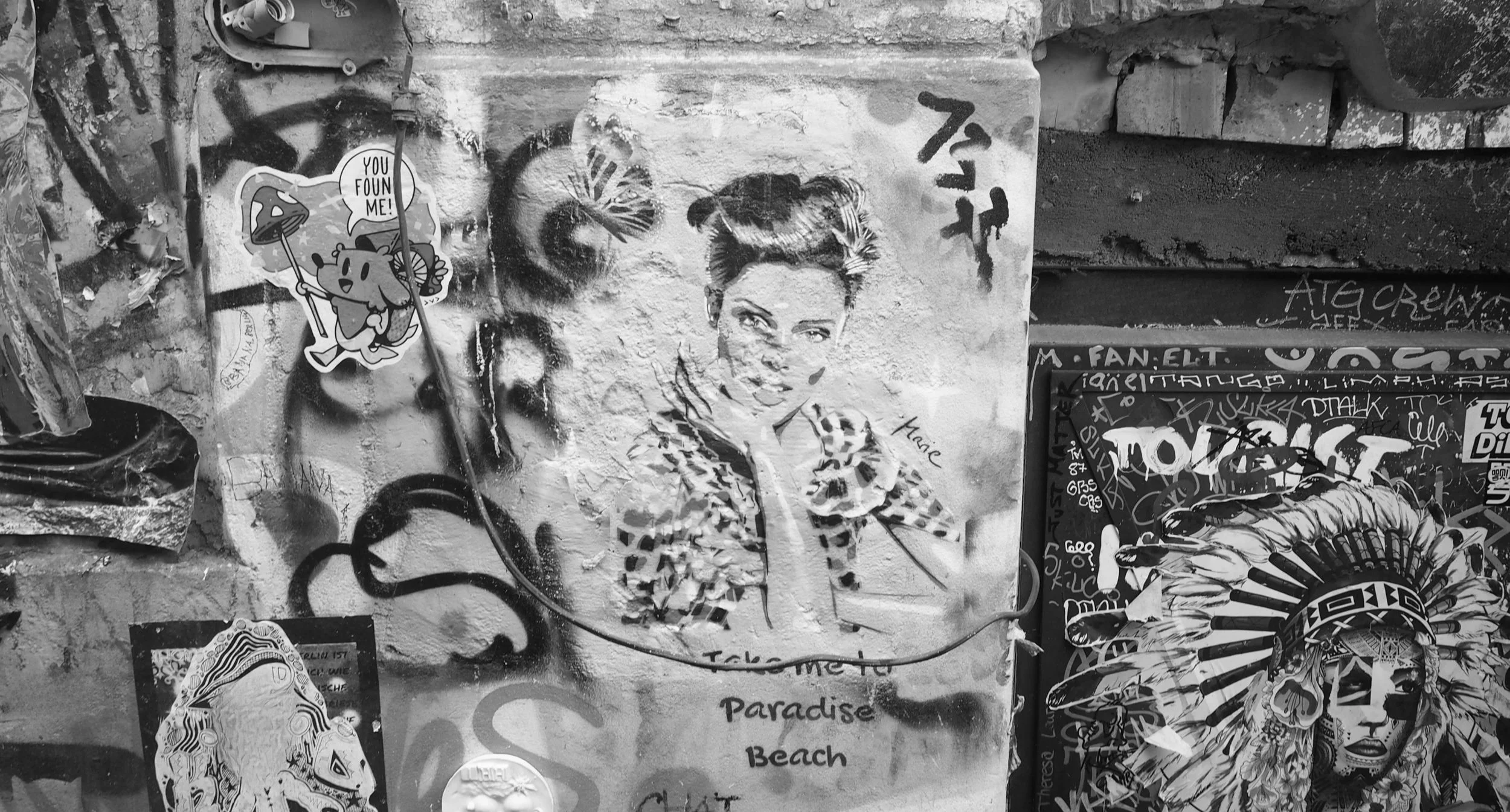 Street art, abstract reference to copywriting