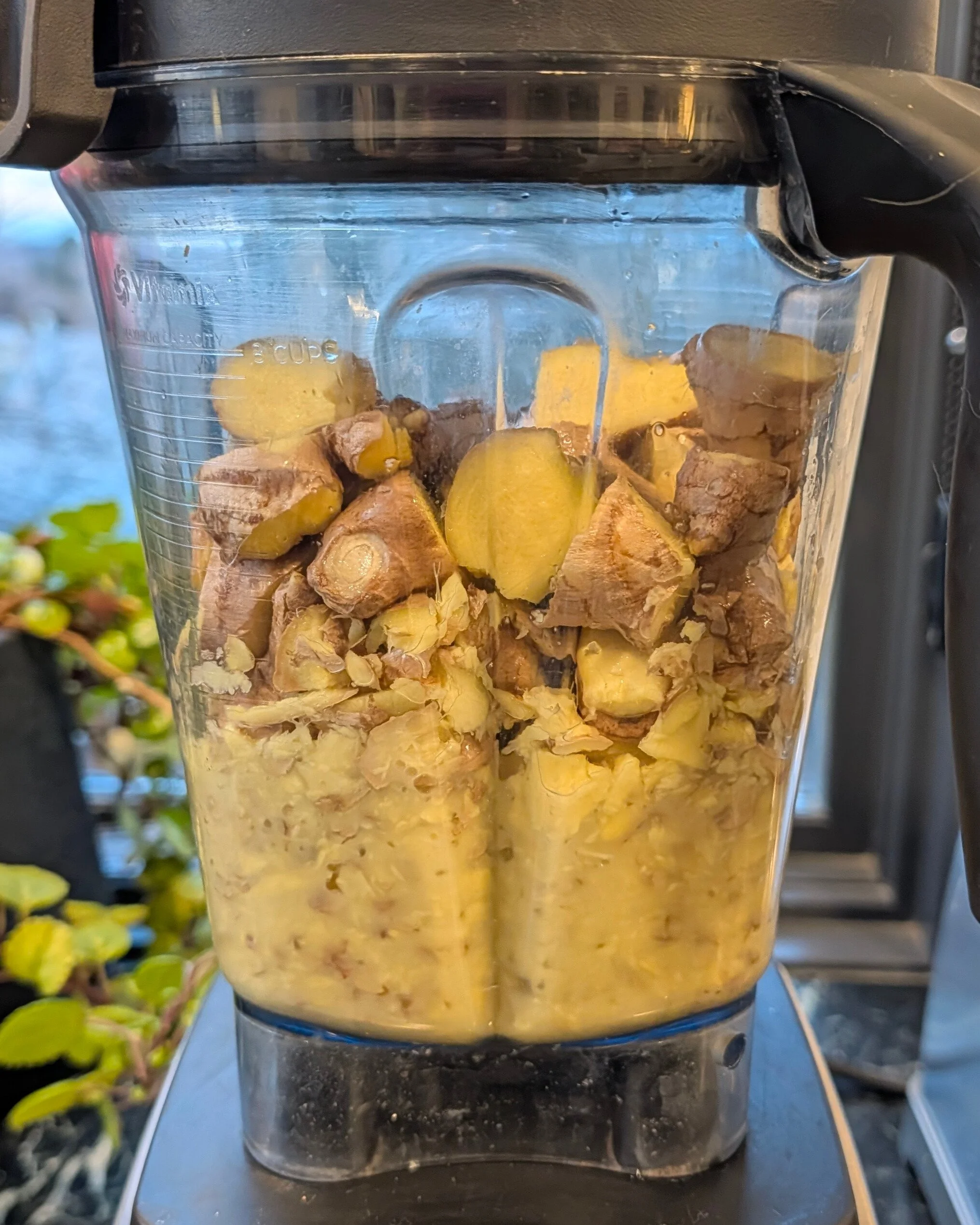 You may have to stop a few times to scrape down the sides.  If your blender is really struggling, add more water until everything spins easily