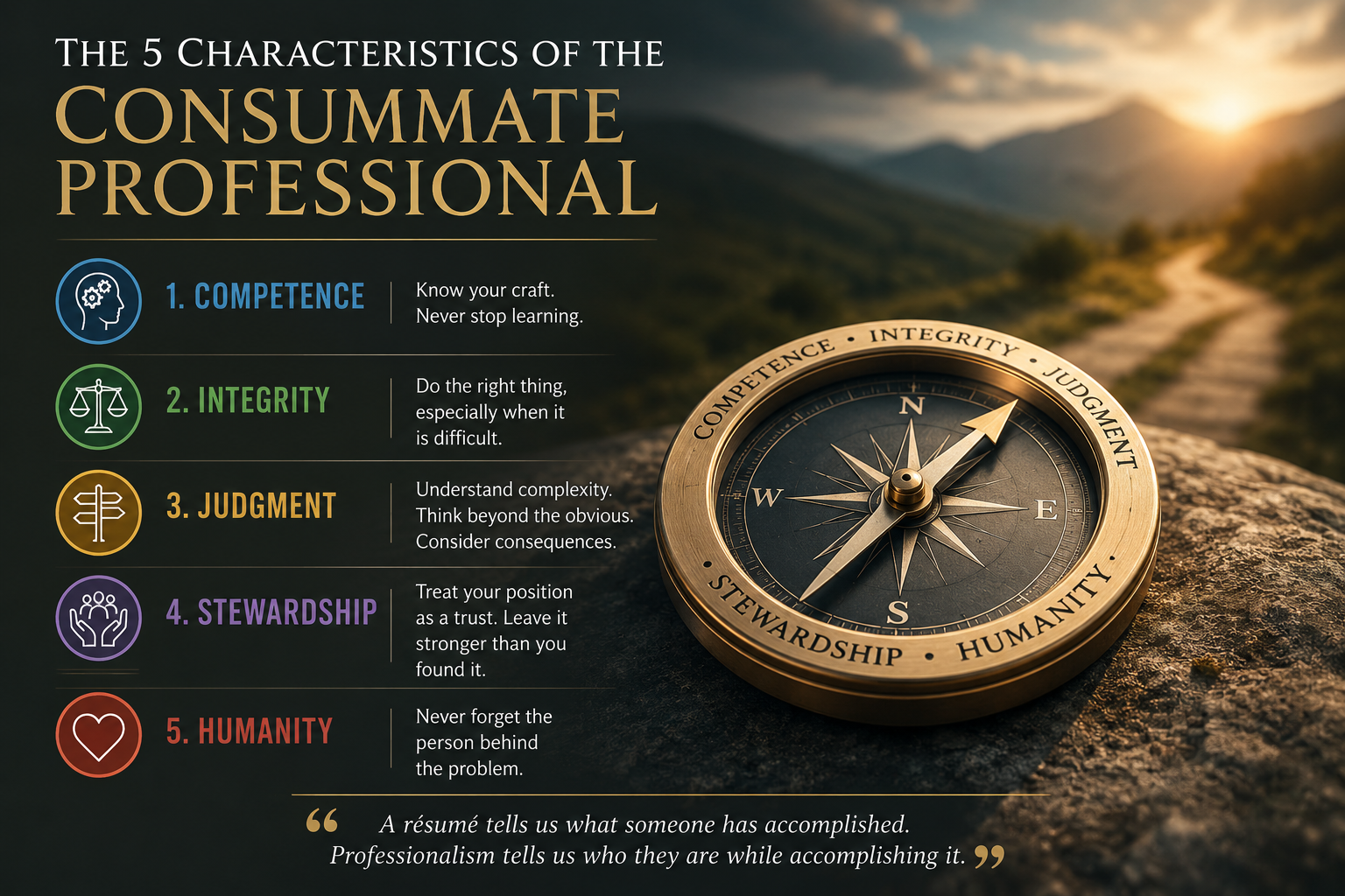 The 5 Characteristics of the Consummate Professional.
