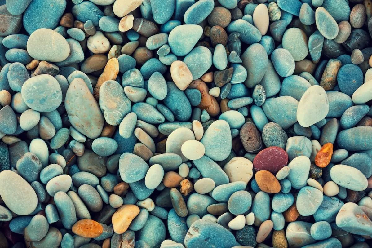 river rocks beautiful colors