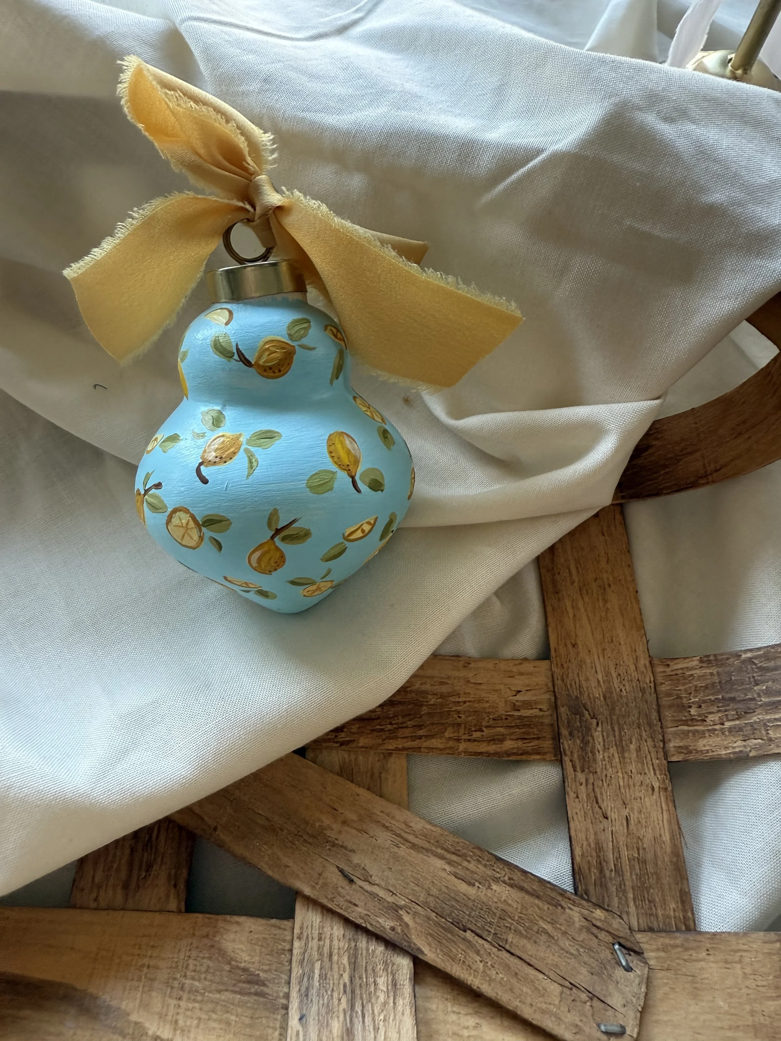 Blue Ornament with Lemons