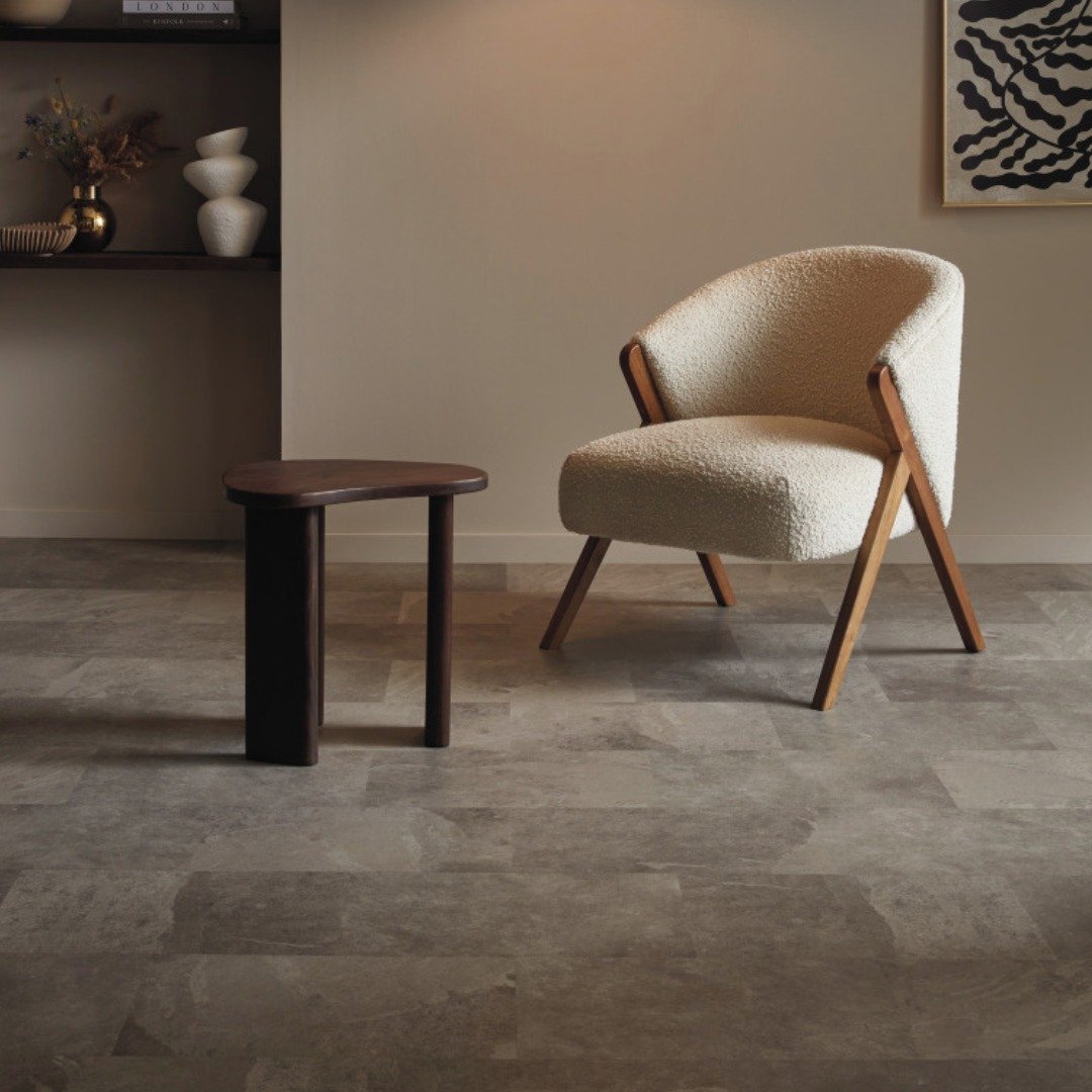 We love the stylish, stormy grey tones of the Grey Riven Slate colorway from Karndean Designflooring. 

The colorway is versatile enough to work in traditional and modern homes, and its texture is true to the rough appearancxe of natural riven slate.