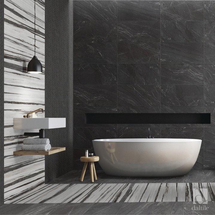 Where luxury and durability align: meet Vertuo. ✨

📷: Showcasing Daltile Vertuo in Stria Bravura.

Contact us today to bring this timeless design into your space!