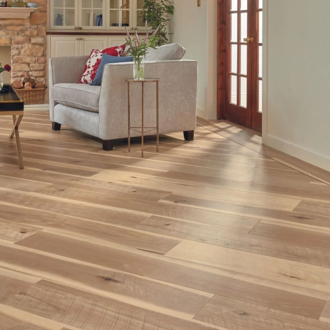 Love the look of natural hickory?

Classic Hickory from Karndean Designflooring preserves all the authentic details&mdash;heartwood, reclaimed markings, and natural character&mdash;while soft pale blonde tones bring a fresh, versatile feel.

A subtle