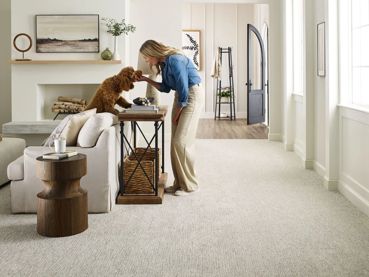 Smooth Sailing carpet makes your living room the ultimate cozy haven, perfect for playful moments with your furry best friend. 🐾
Smooth Sailing 2852 North Star

#CozyHome #PetFriendlyHome #LuxuryCarpet #DogMomLife #HomeComfort #InteriorDesign #Livin