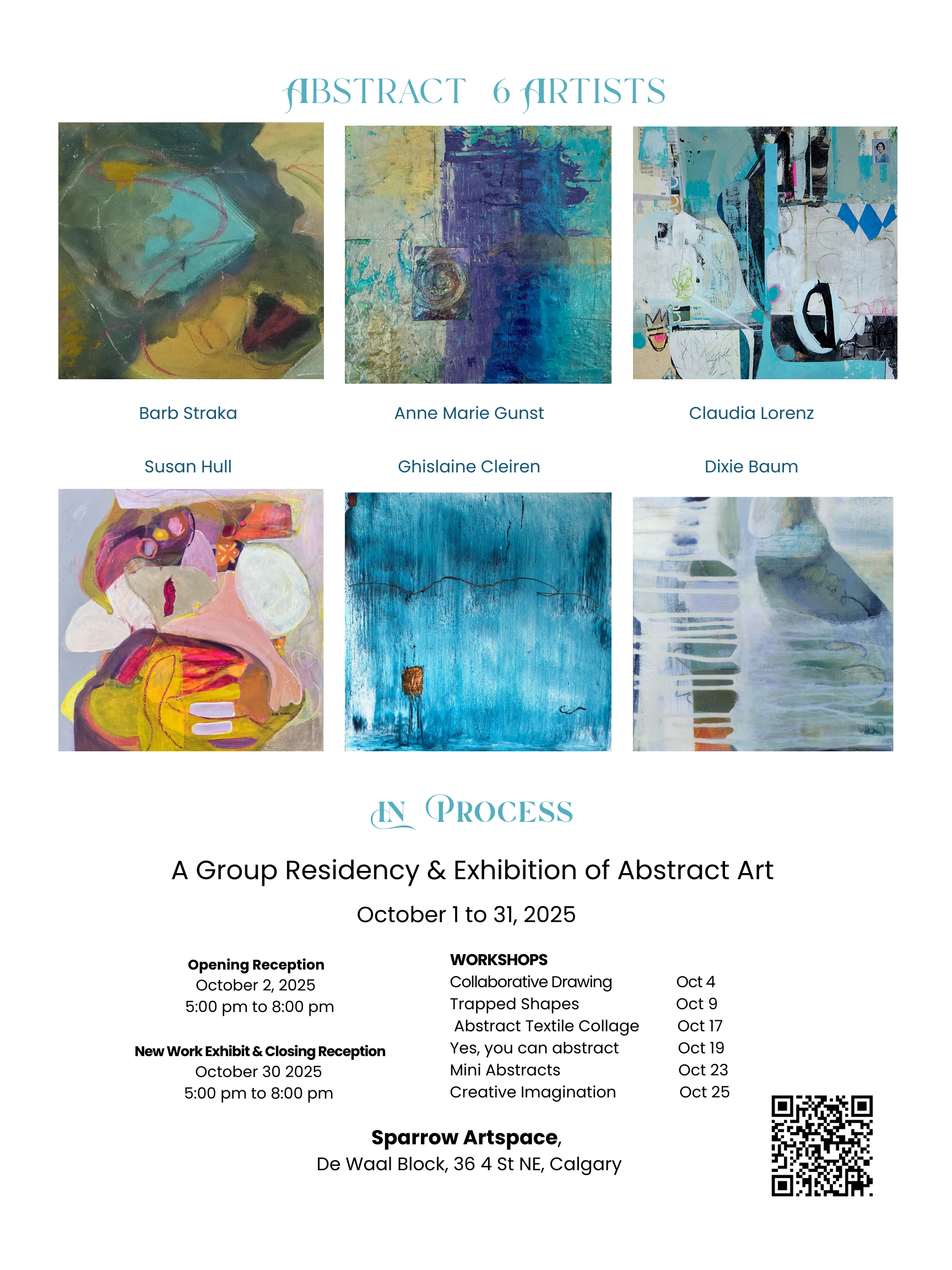 In Process ABstract 6 Exhibit, Events, workshops