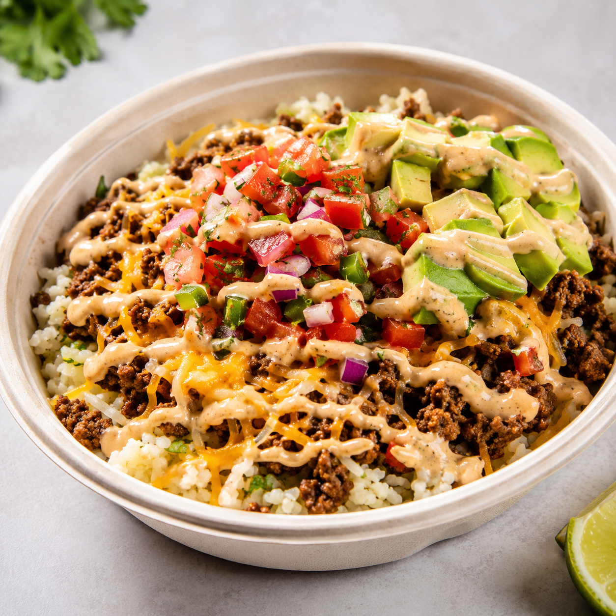 Fiesta Burger Bowl