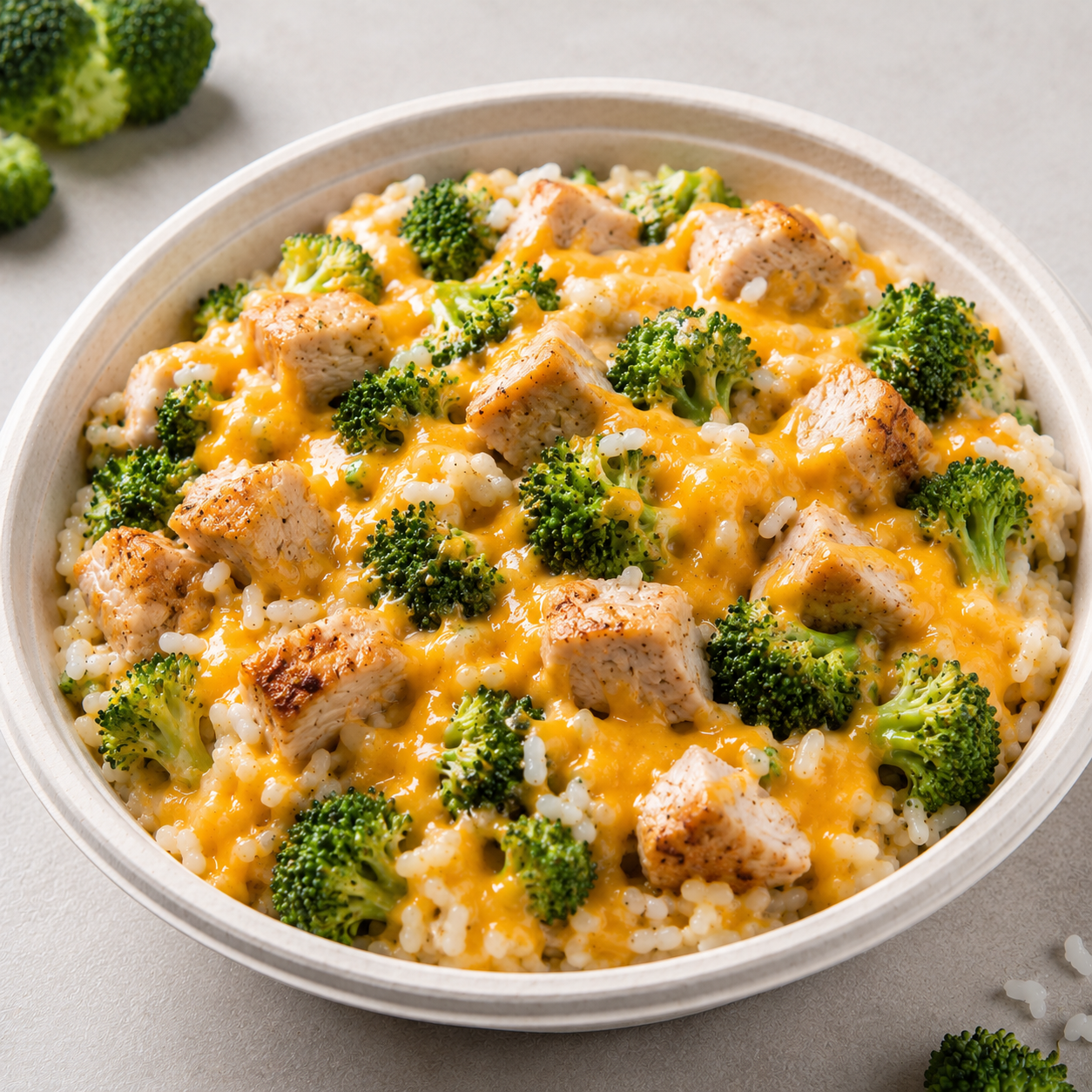 Cheesy Broccoli Rice Bowl