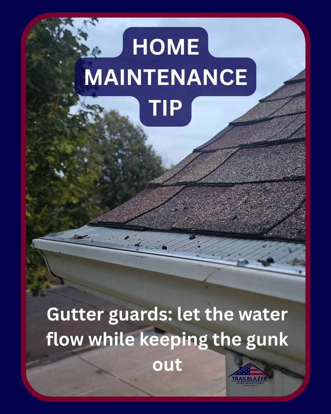 Tired of clogged gutters? 😩 Gutter guards are your home's unsung hero! They let the water flow freely while keeping leaves and debris out. Protect your foundation and simplify your life!
 #guttermaintenance  #HomeTips  #gutterguards #homeinspection 