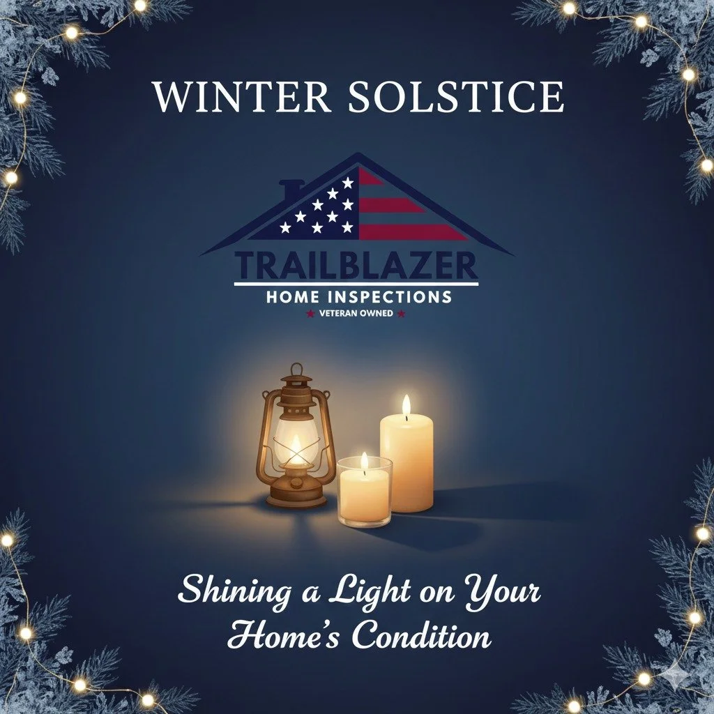 Shining a Light on Your Home's Condition.

Today marks the Winter Solstice&mdash;the shortest day and longest night of the year. While the world outside is in its deepest darkness, your home should be your sanctuary.

At Trailblazer Home Inspections,