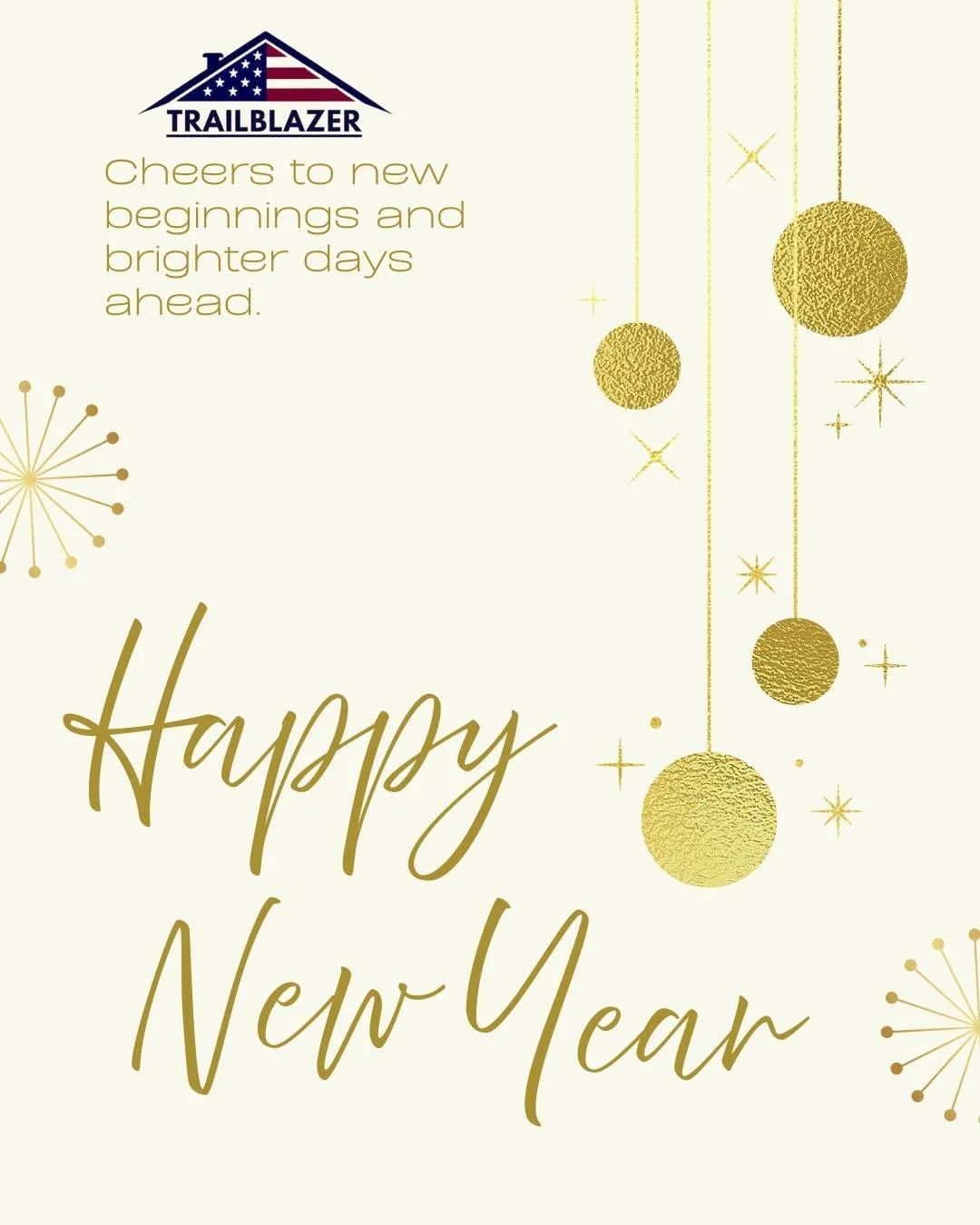 Happy New Year from the Trailblazer team! 

We&rsquo;re wishing you a year of bright days and even brighter futures in your dream home. 

What are your big home project goals for 2026? Let us know in the comments!

#trailblazerhomeinspections #homein