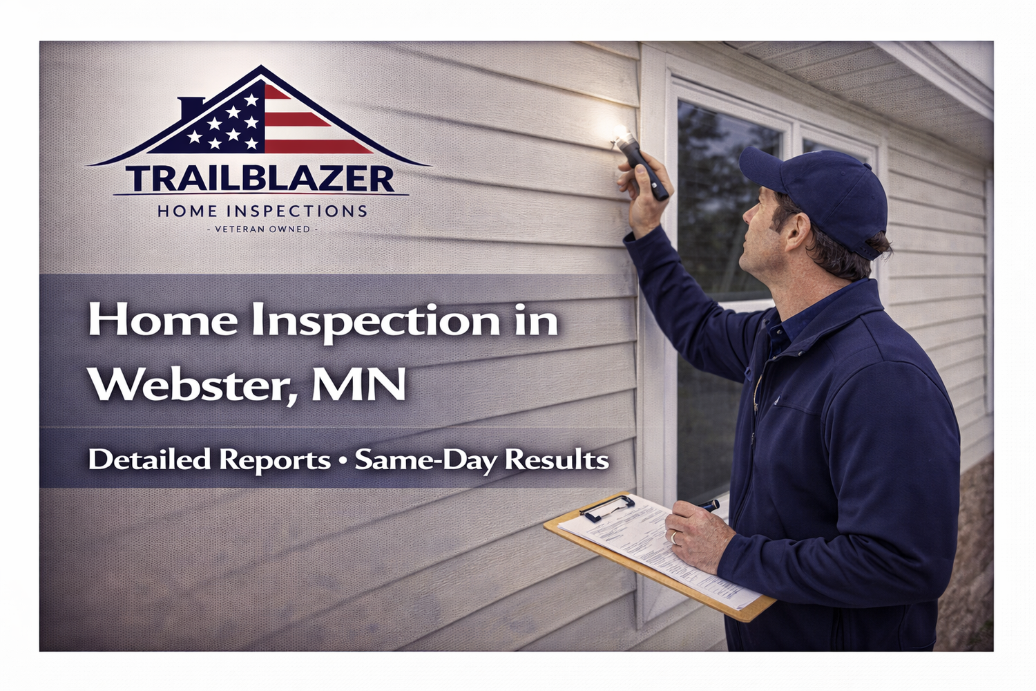 Webster home inspector performing a professional home inspection