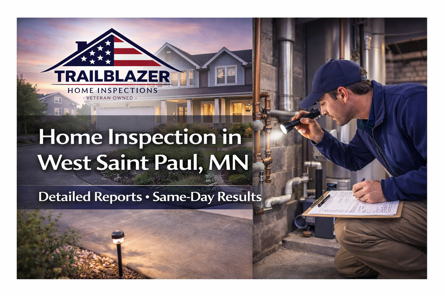 West St. Paul home inspector performing a professional home inspection