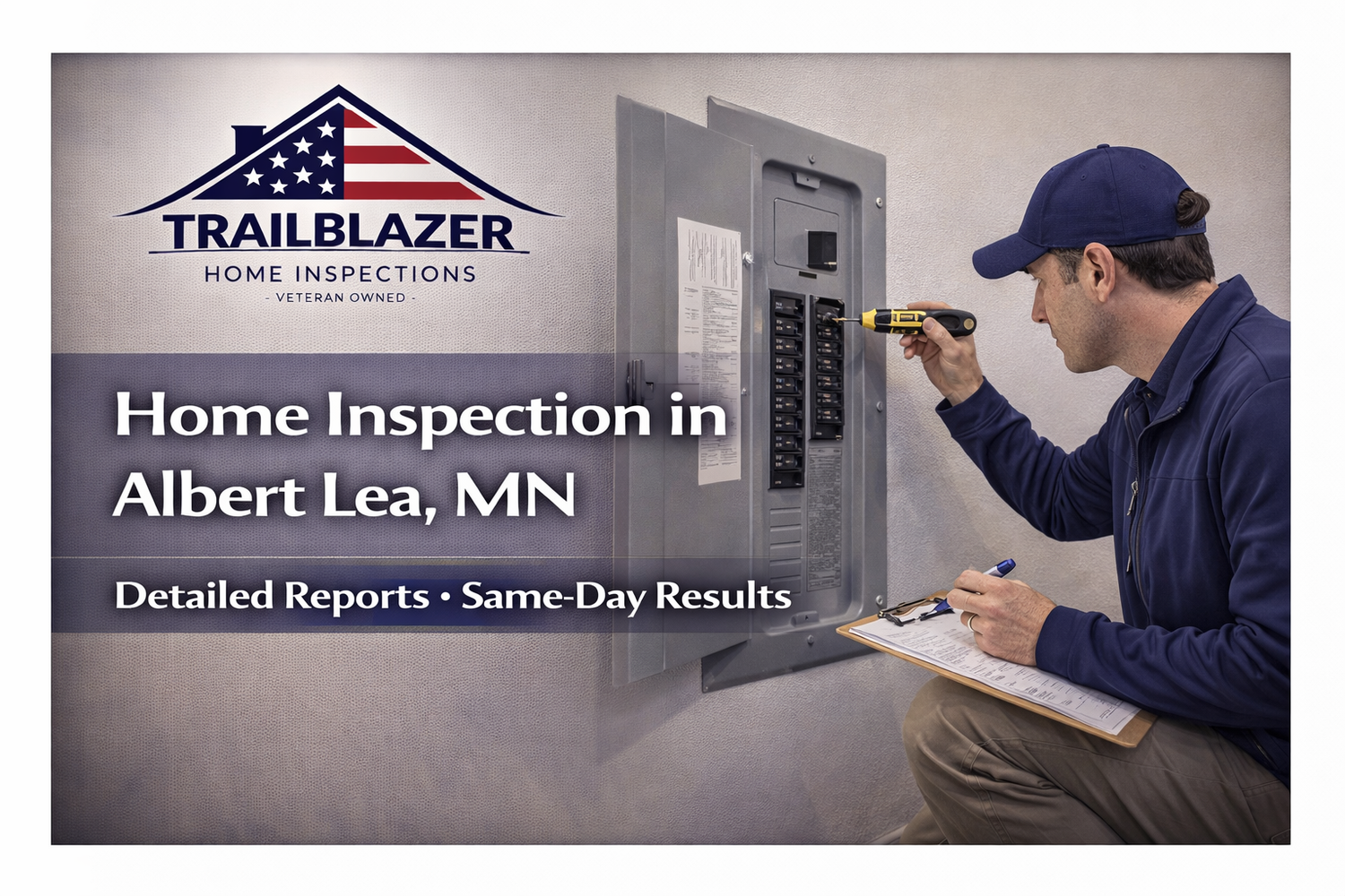 Albert Lea home inspector performing a professional home inspection