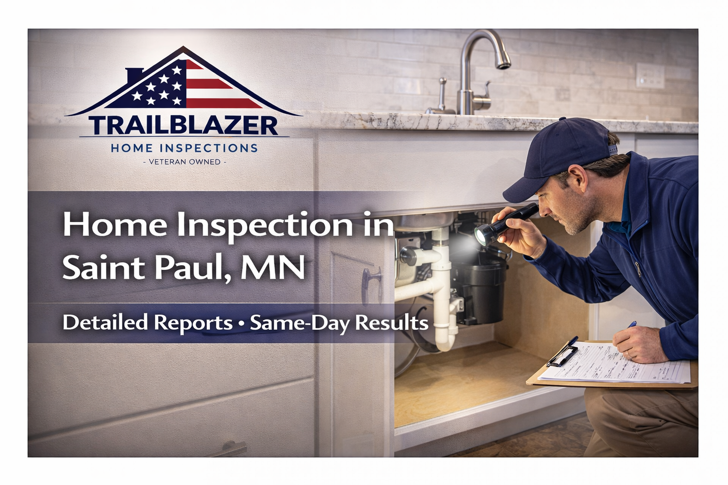 Saint Paul home inspector performing a professional home inspection