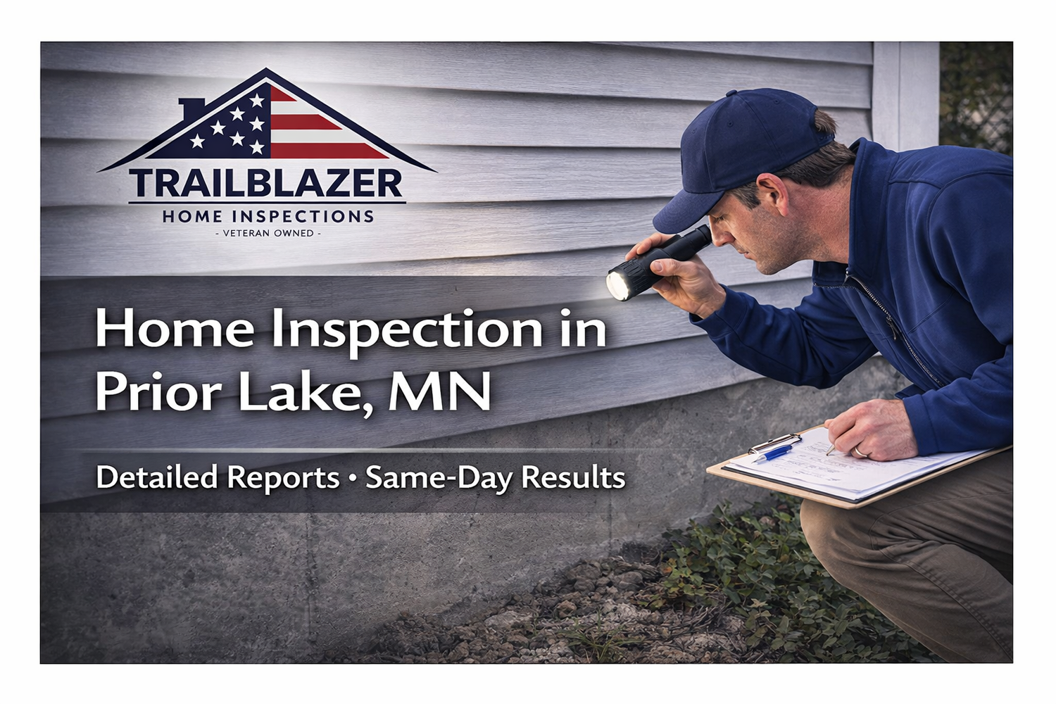 Prior Lake home inspector performing a professional home inspection