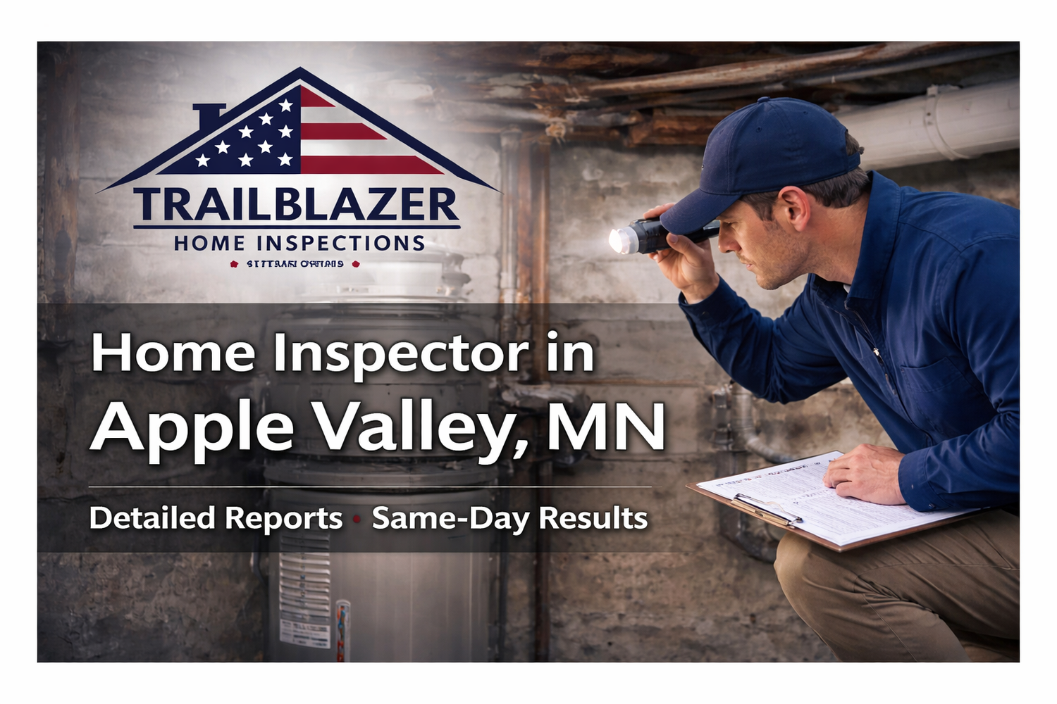 Apple Valley home inspector performing a professional home inspection in Apple Valley MN