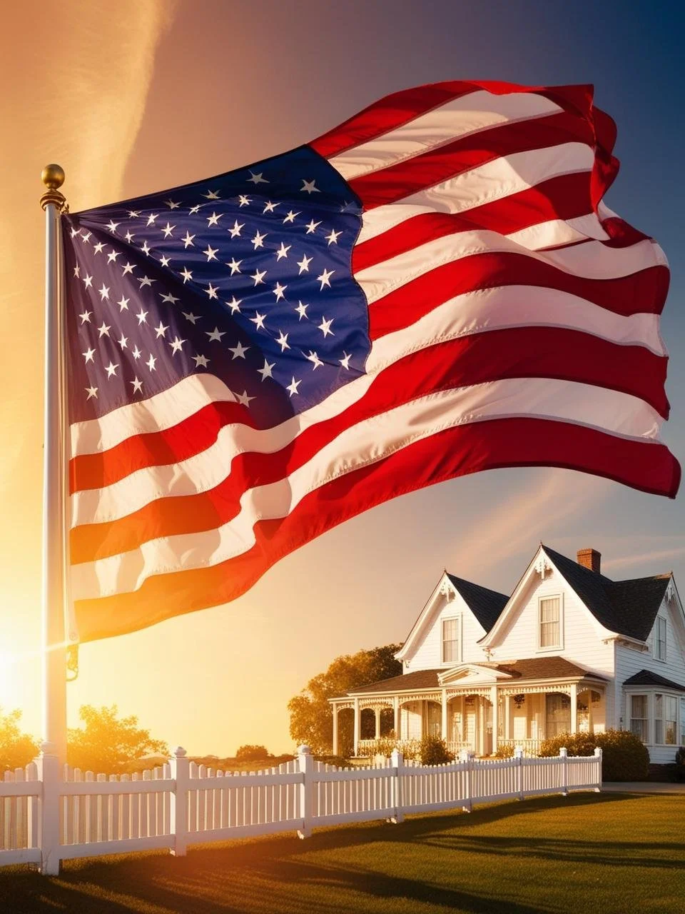 Home inspection exterior American flag Twin Cities Minnesota Trailblazer Home Inspections