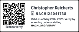QR code to verify InterNACHI certification
