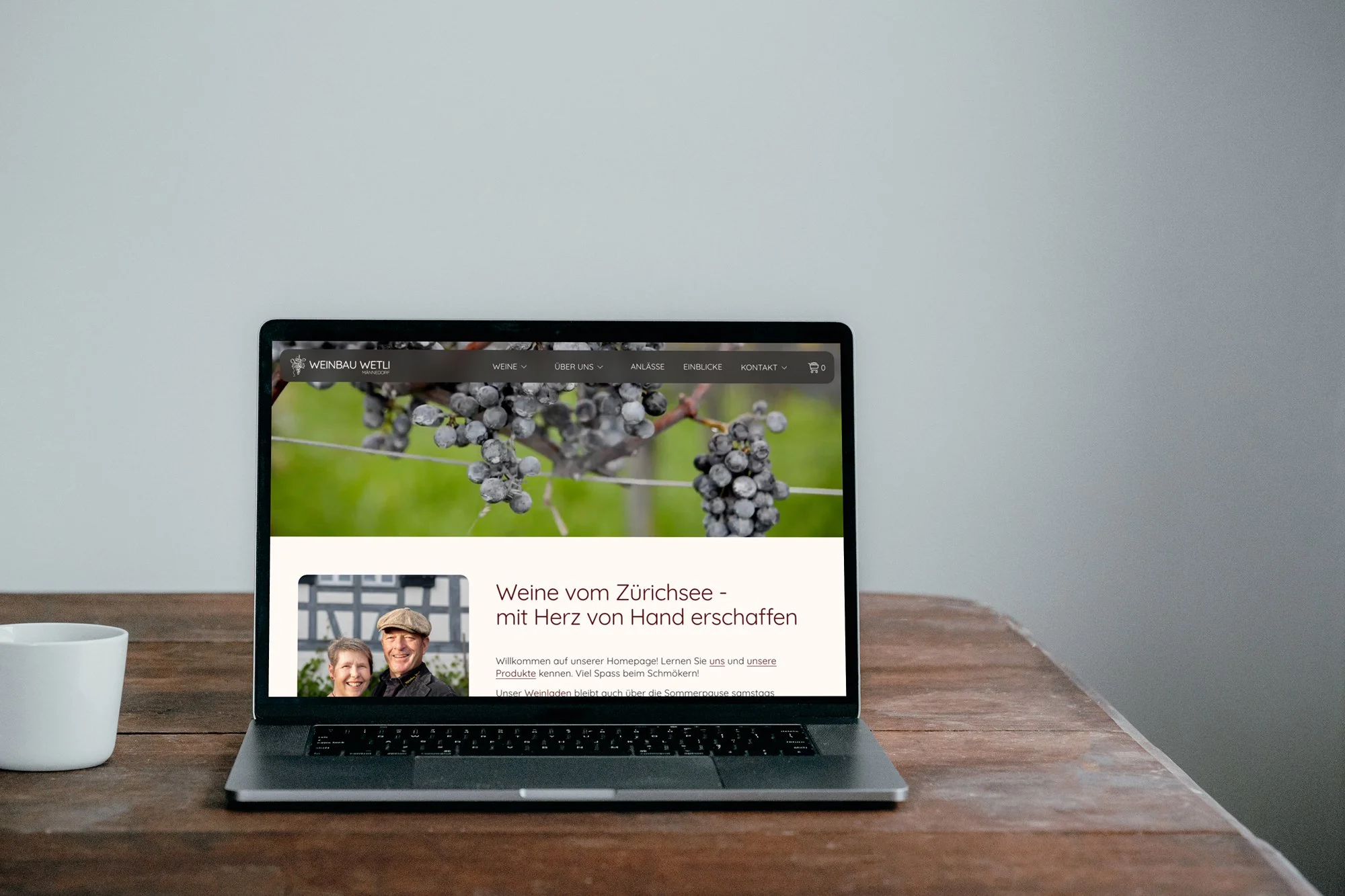 Professionelles Webdesign für Weingut am Zürichsee: Die neue Squarespace Webseite von Weinbau Wetli