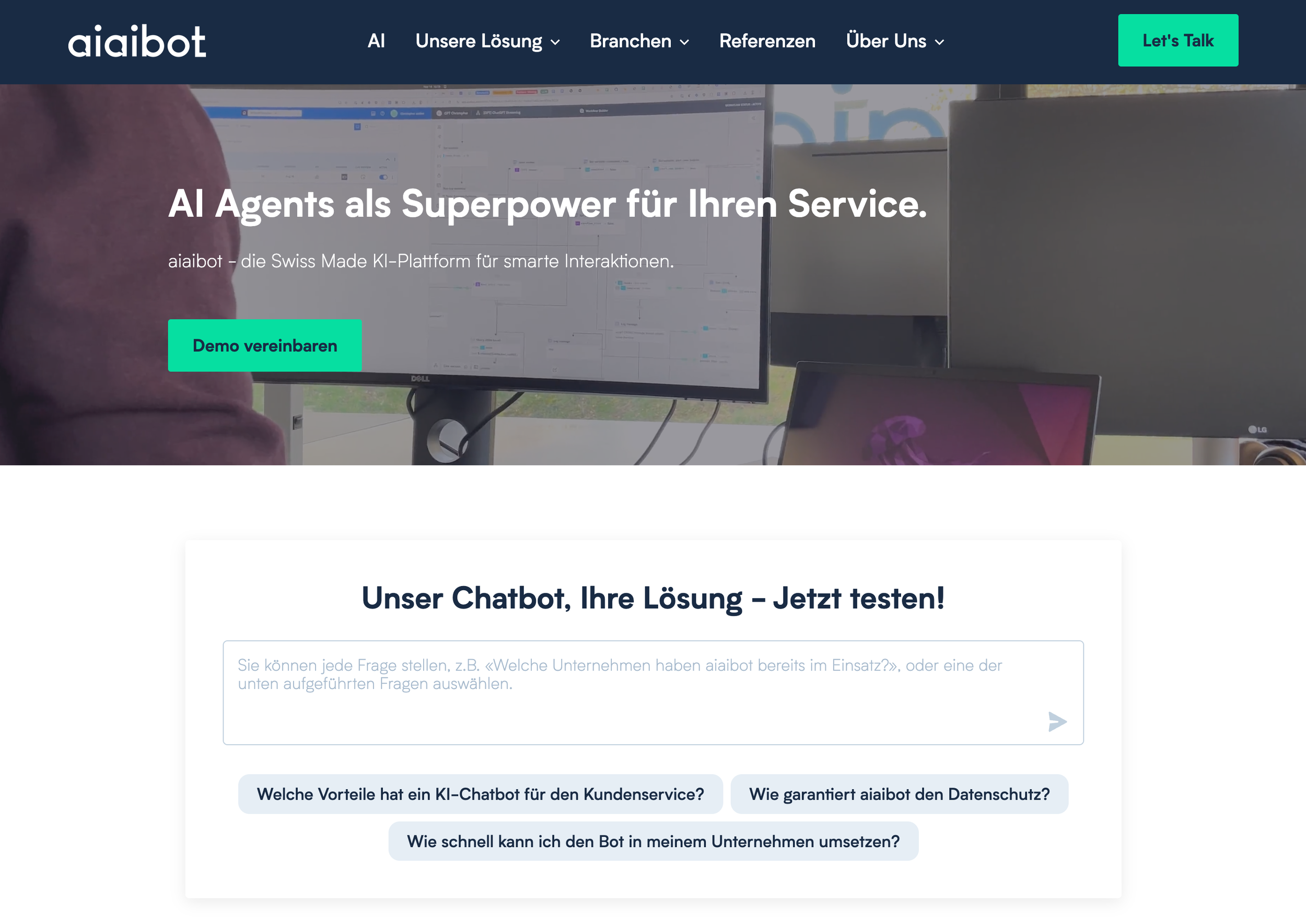 Schweizer AI Chat-Bot für Schweizer KMU